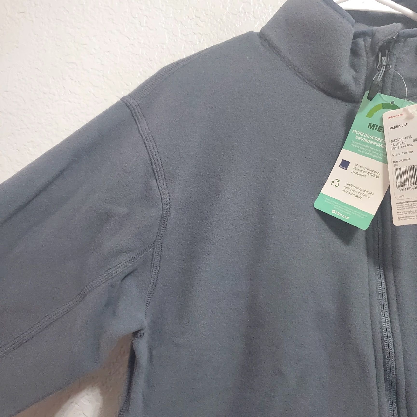 Marmot VINTAGE Marmot Rocklin Jacket Mens S Steel Onyx Full Zip Fleece Lightweight Layer Outdoor Size US S / EU 44-46 / 1 - 6 Thumbnail