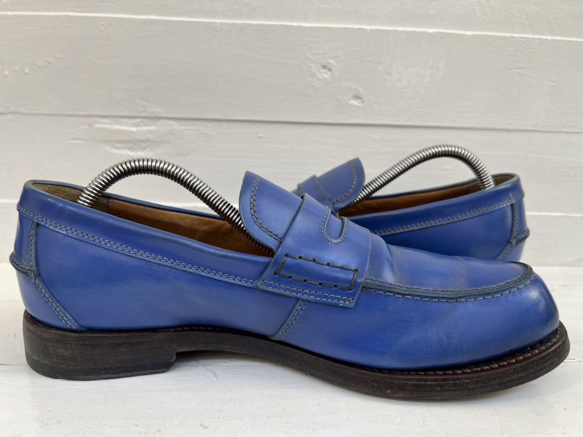 Gucci Gucci Men’s Blue Leather Goodyear Welt Penny Loafers Size US 8 / EU 41 - 9 Thumbnail