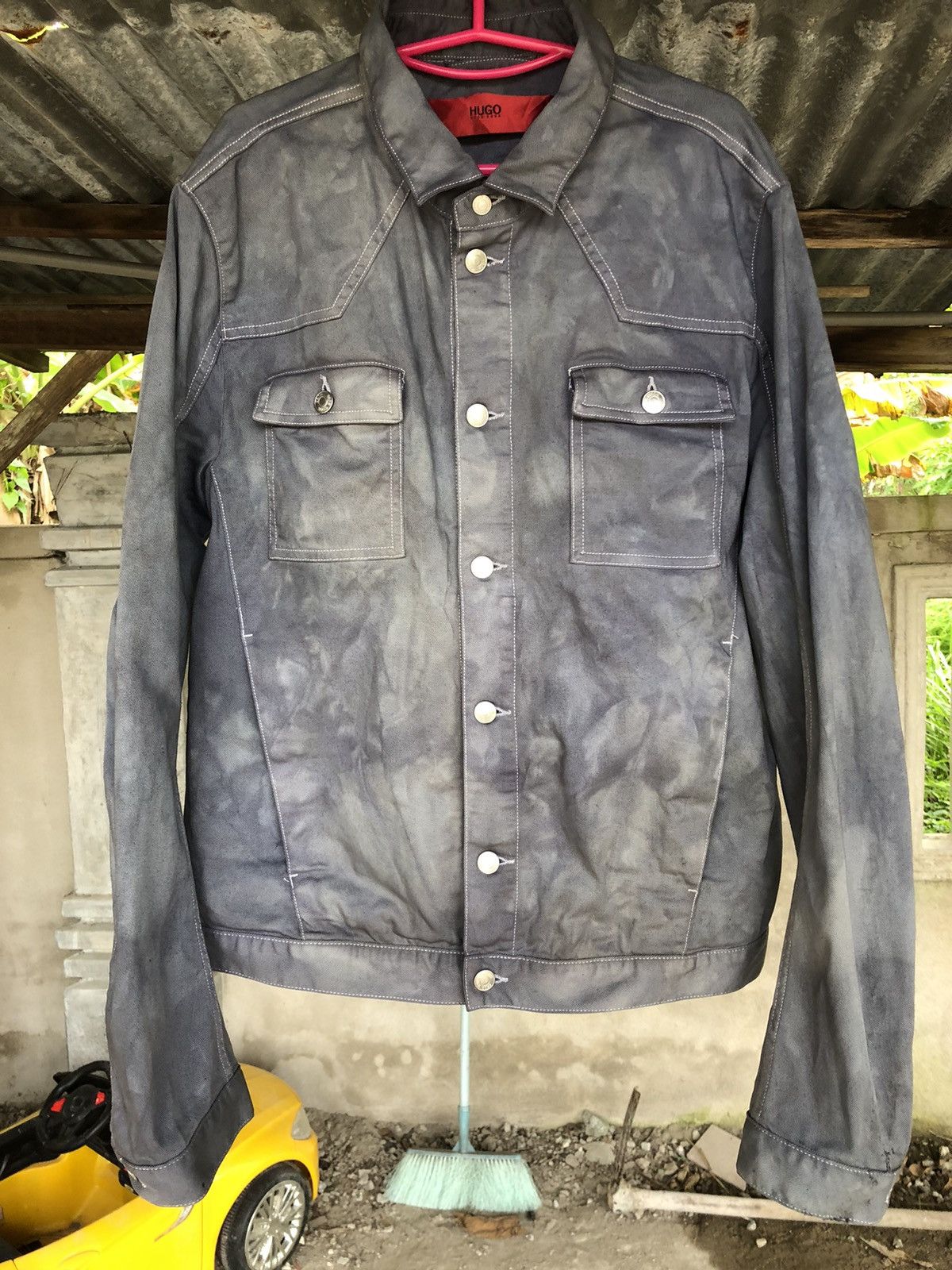 Hugo Distressed Denim Unique Colour Dye Jacket