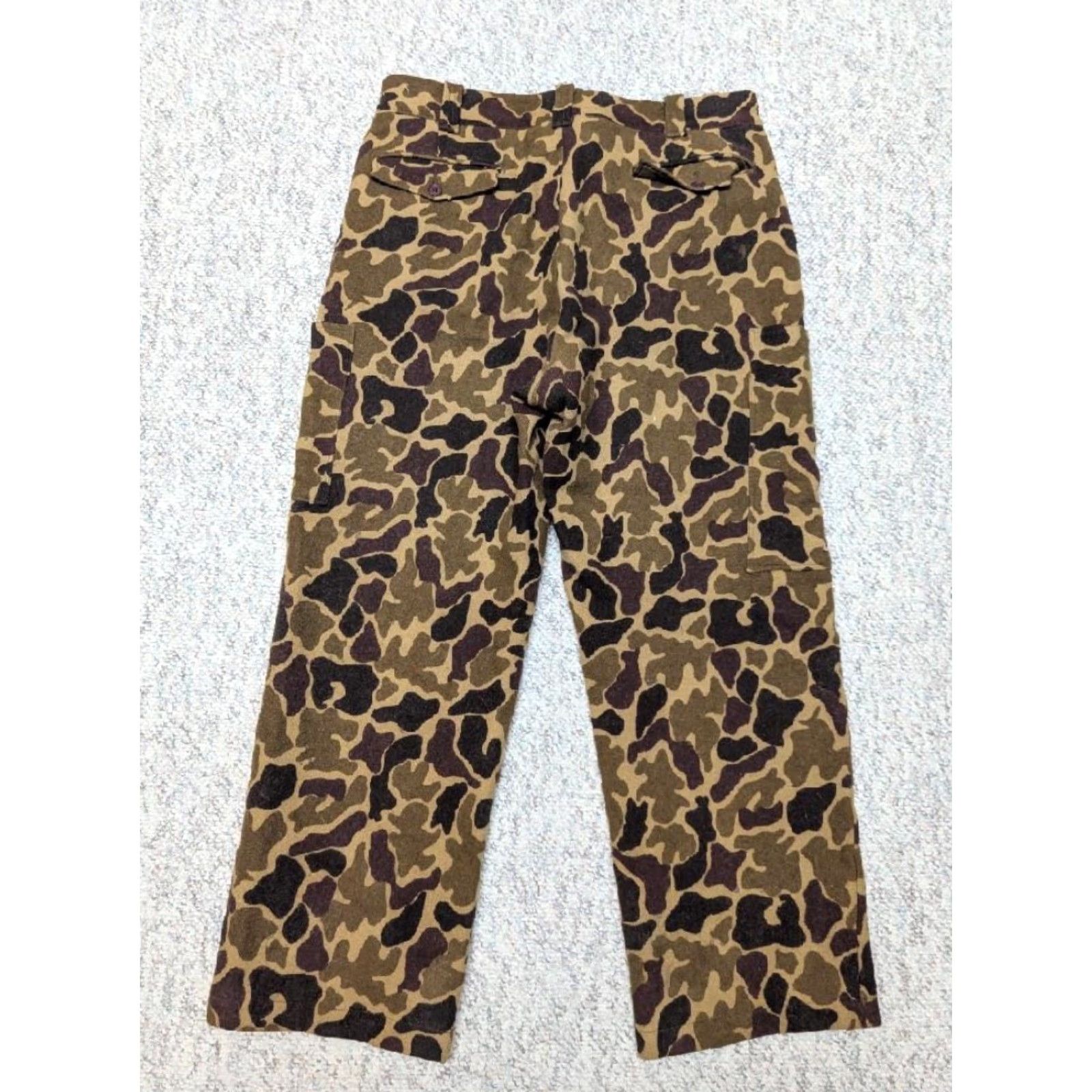 Vintage VINTAGE Woolrich Pants Hunting Men's Wool Cargo Camouflage USA Made 36x30 Brown 36x30 Wool Rugged Woolrich Hunting Pants Mens Camouflage USA Made 90s Size US 36 / EU 52 - 5 Thumbnail