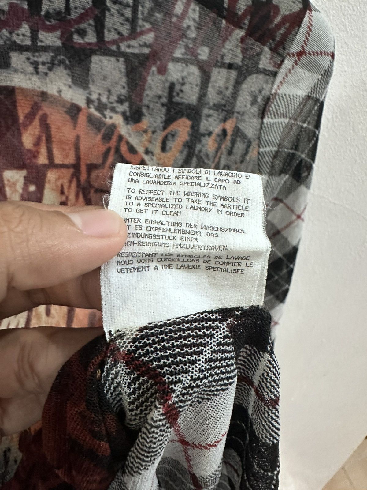 Jean Paul Gaultier 1997 Jeal Paul Gaultier 'Stop Fascism' Mesh Shirt Size US S / EU 44-46 / 1 - 6 Thumbnail