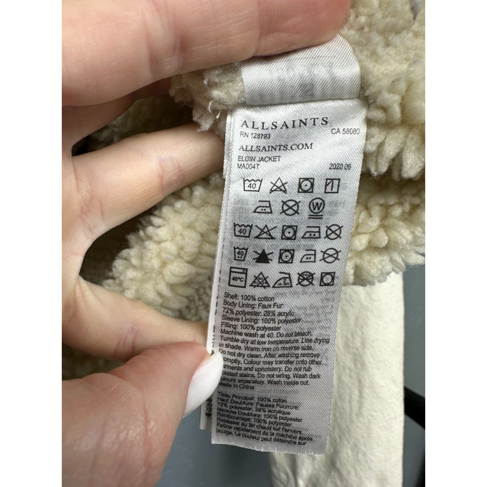 Allsaints AllSaints Elgin Denim Jacket Mens XS Multicolor Cotton Sherpa Pattern Solid Windbreaker Denim Jacket XS Mens Size US XS / EU 42 / 0 - 4 Thumbnail