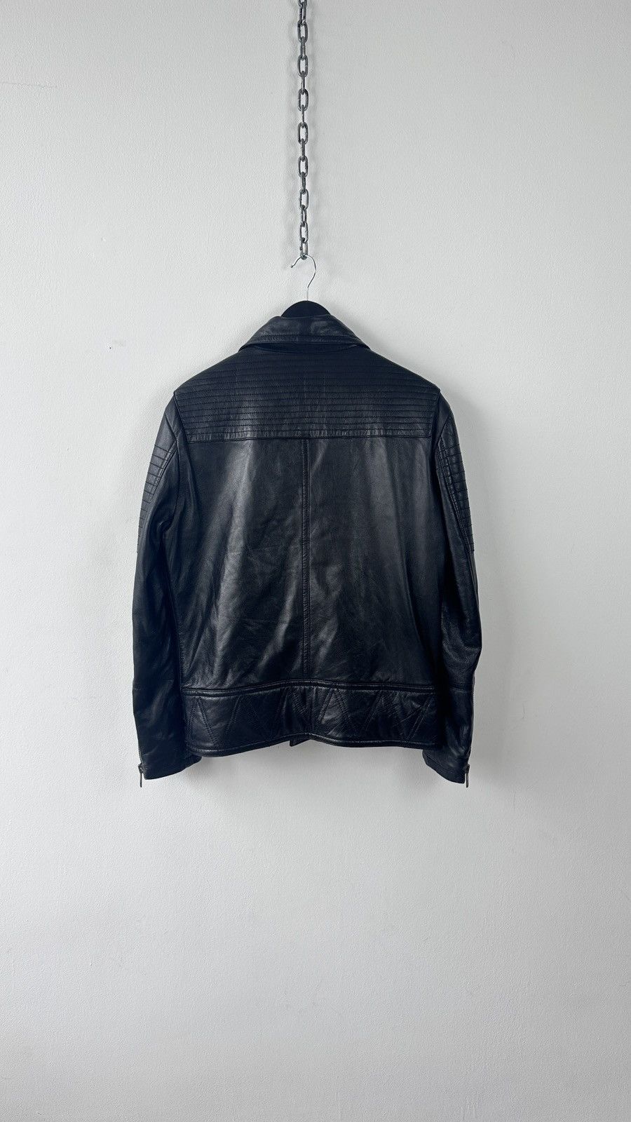Other HELIUM Real Leather Biker Jacket Quilted Moto Biker Coat Size US L / EU 52-54 / 3 - 12 Thumbnail