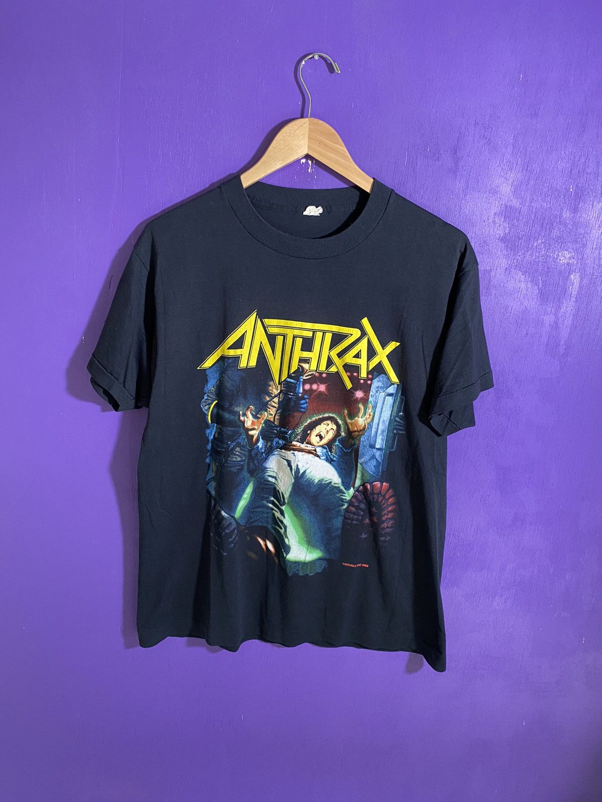Band Tees × Vintage Vintage 1988 Anthrax spreading the disease tour tee Size US L / EU 52-54 / 3 - 1 Thumbnail
