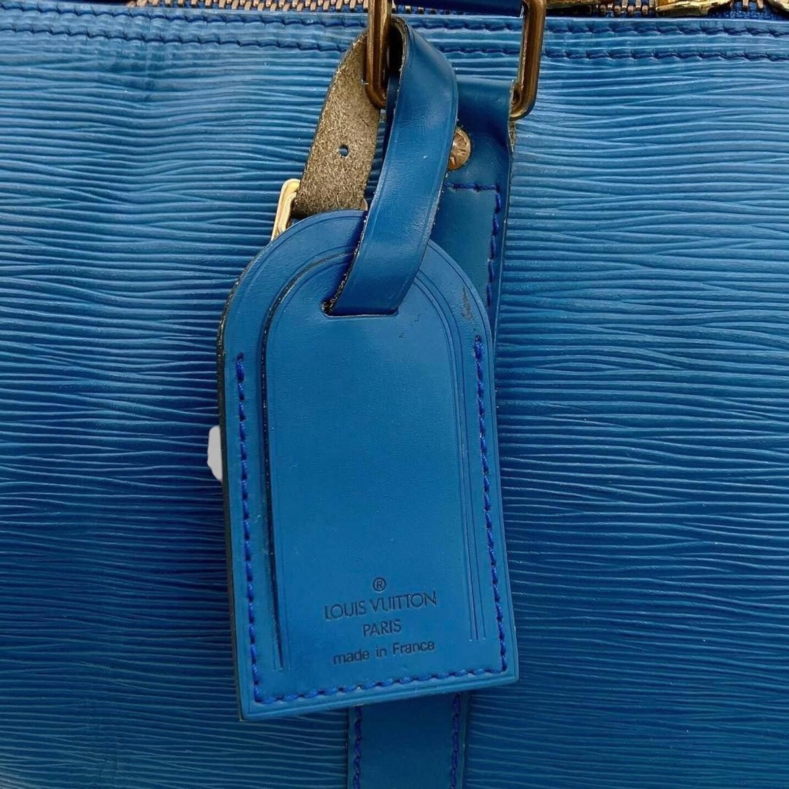 Louis Vuitton Louis Vuitton - Men's Blue Leather Travel Bag Size ONE SIZE - 8 Thumbnail