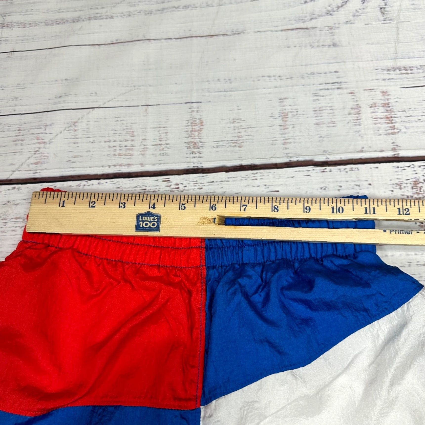 Champion Champion Mens XS Colorblock Nylon Athletic Shorts Red White Blue Logo Size US 27 - 6 Thumbnail
