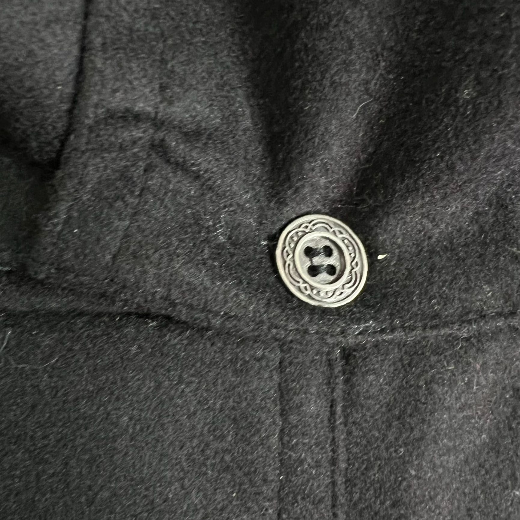 Vintage Rue 21 Wool Blend Pea Coat Women's XL Black Double Breasted Faux Fur Removable Hood 90s Classic Size XL / US 12-14 / IT 48-50 - 7 Thumbnail