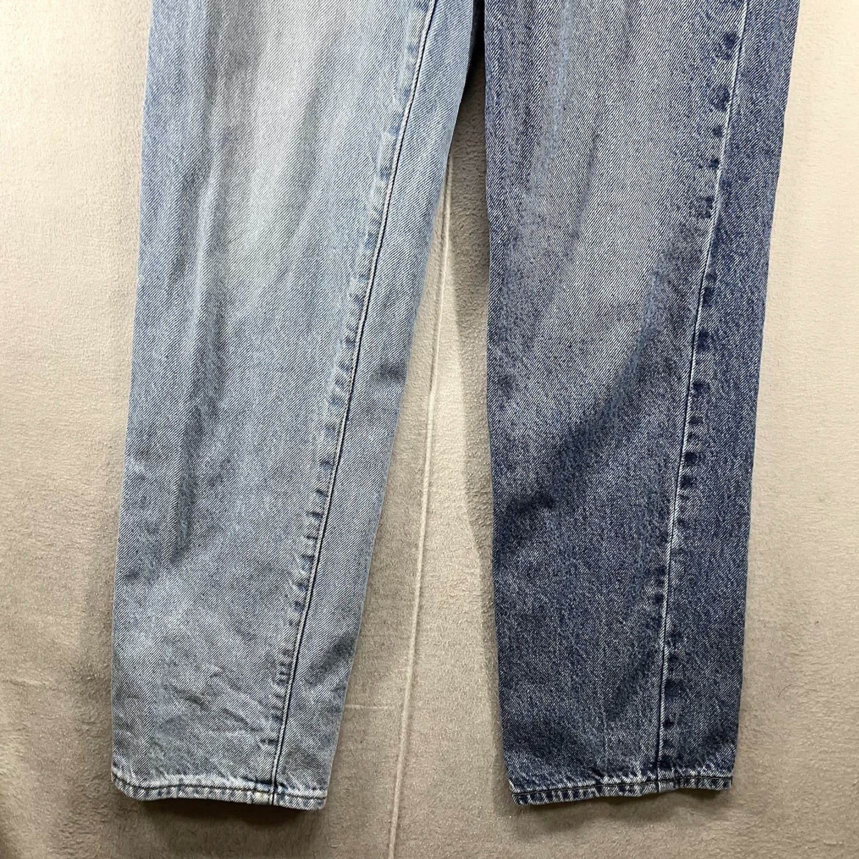 Pacsun Pacsun High Rise Straight Blue Denim Button Fly Jeans Two Tone Women's Size 25 Size 42" / US 20 - 4 Thumbnail