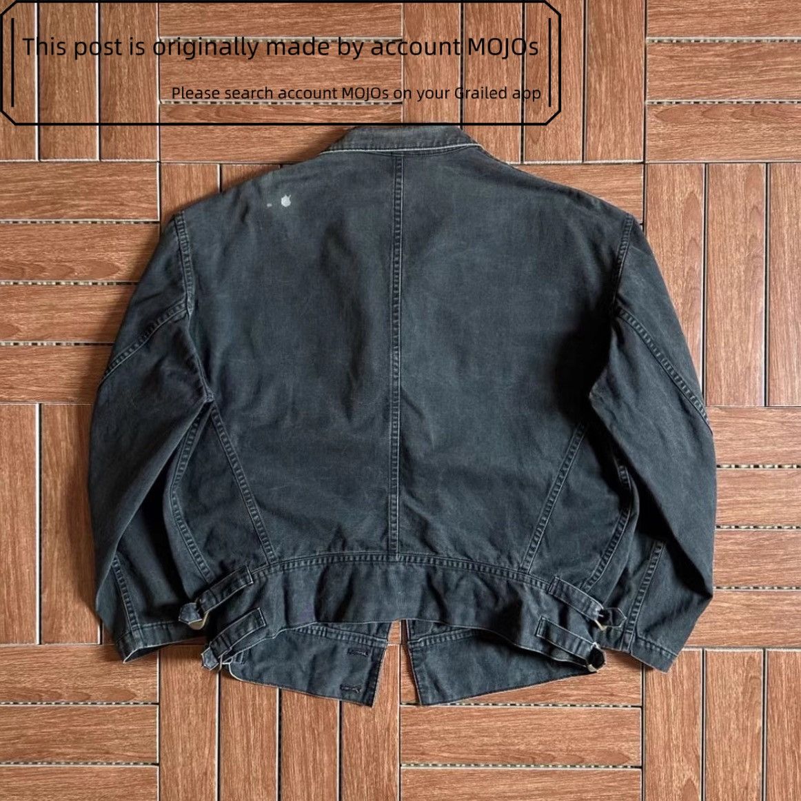 Yohji Yamamoto Sz L Yohji Yamamoto 80s Vintage Black Work Shop Jacket mojos Size US L / EU 52-54 / 3 - 2 Thumbnail