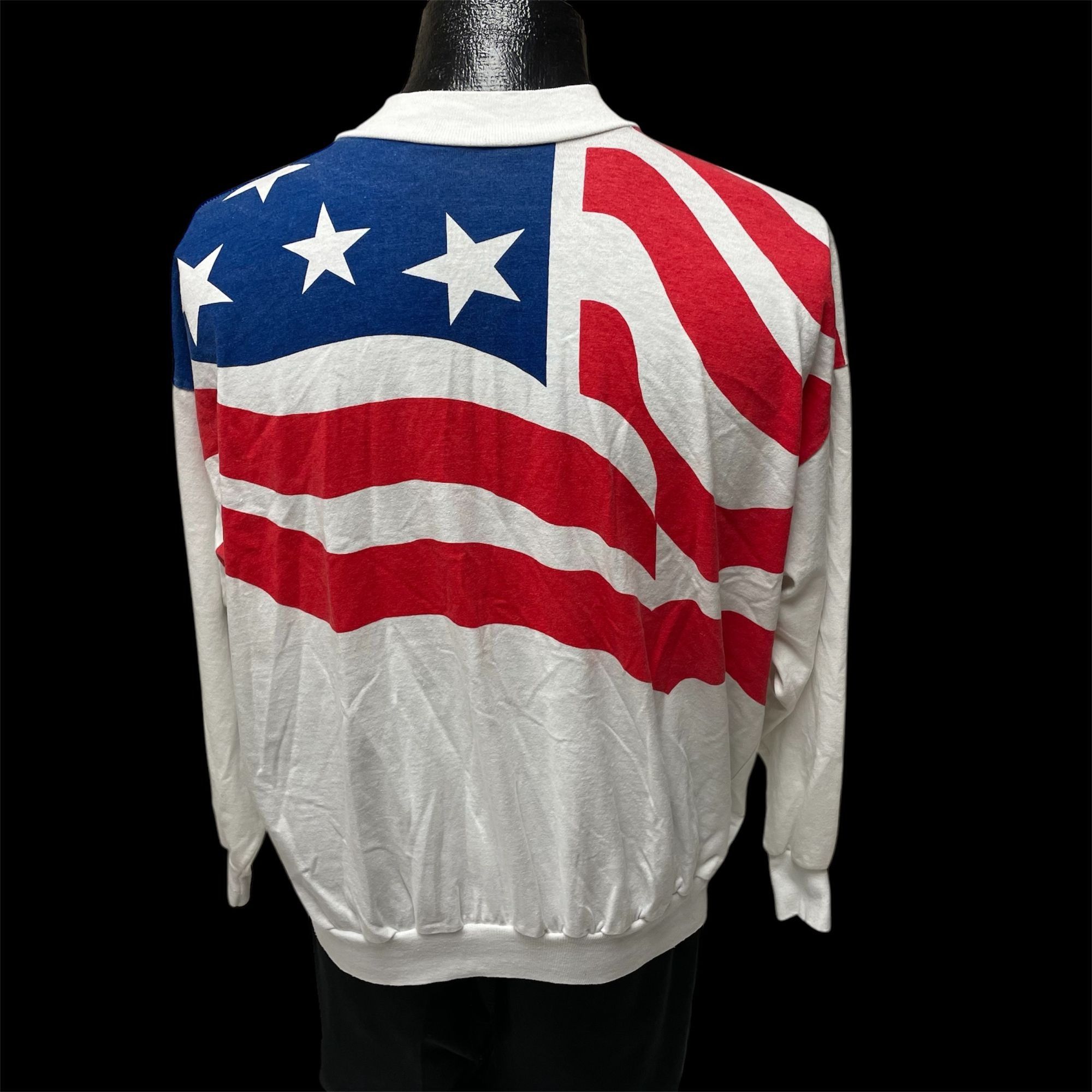 Other Vtg PATRIOTIC Windbreaker AMERICAN FLAG 50/50 USA Jacket Size US XL / EU 56 / 4 - 3 Thumbnail
