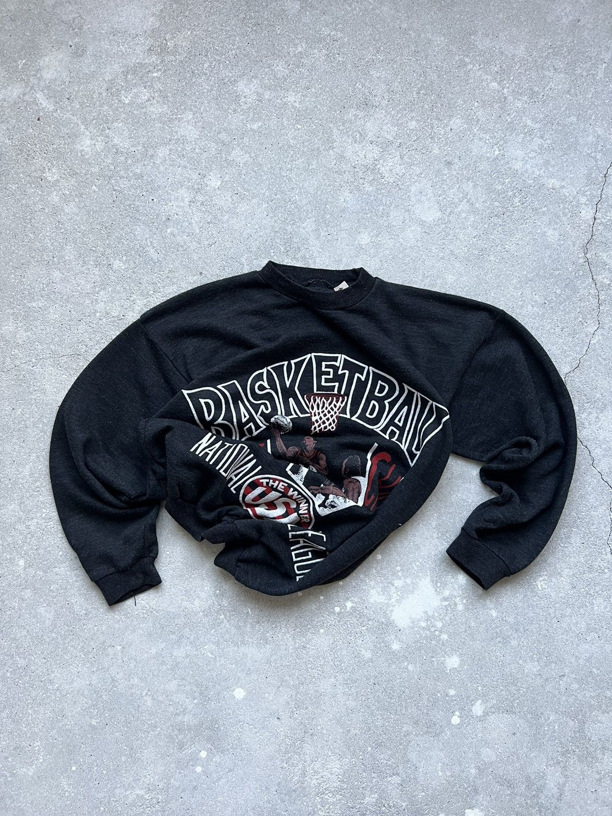 NBA × Vintage 90s Vintage Basketball National League Sweater Size US L / EU 52-54 / 3 - 3 Thumbnail