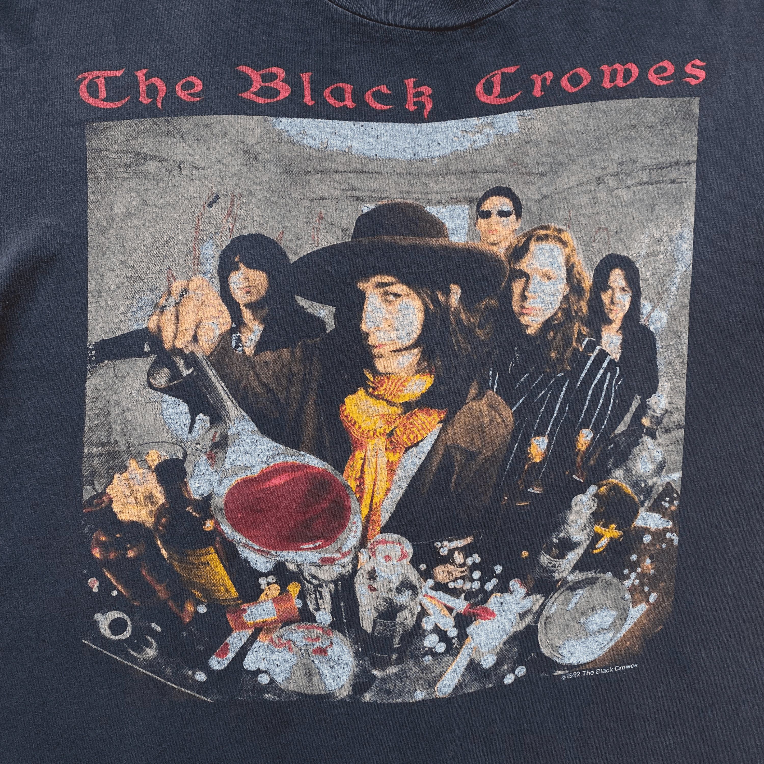 Band Tees × Hanes × Vintage Vintage 1992 The Black Crowes High As The Moon Tour T-Shirt Size US L / EU 52-54 / 3 - 2 Thumbnail