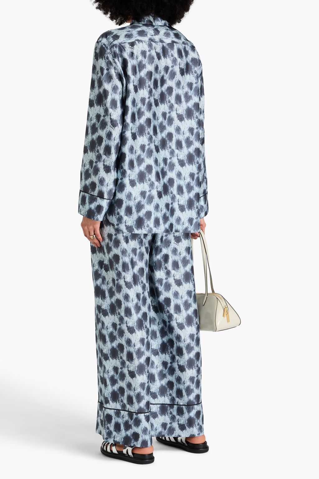 Marni o1y1125 Patterned Shirt in Sky Blue/Black Size XS / US 0-2 / IT 36-38 - 3 Thumbnail