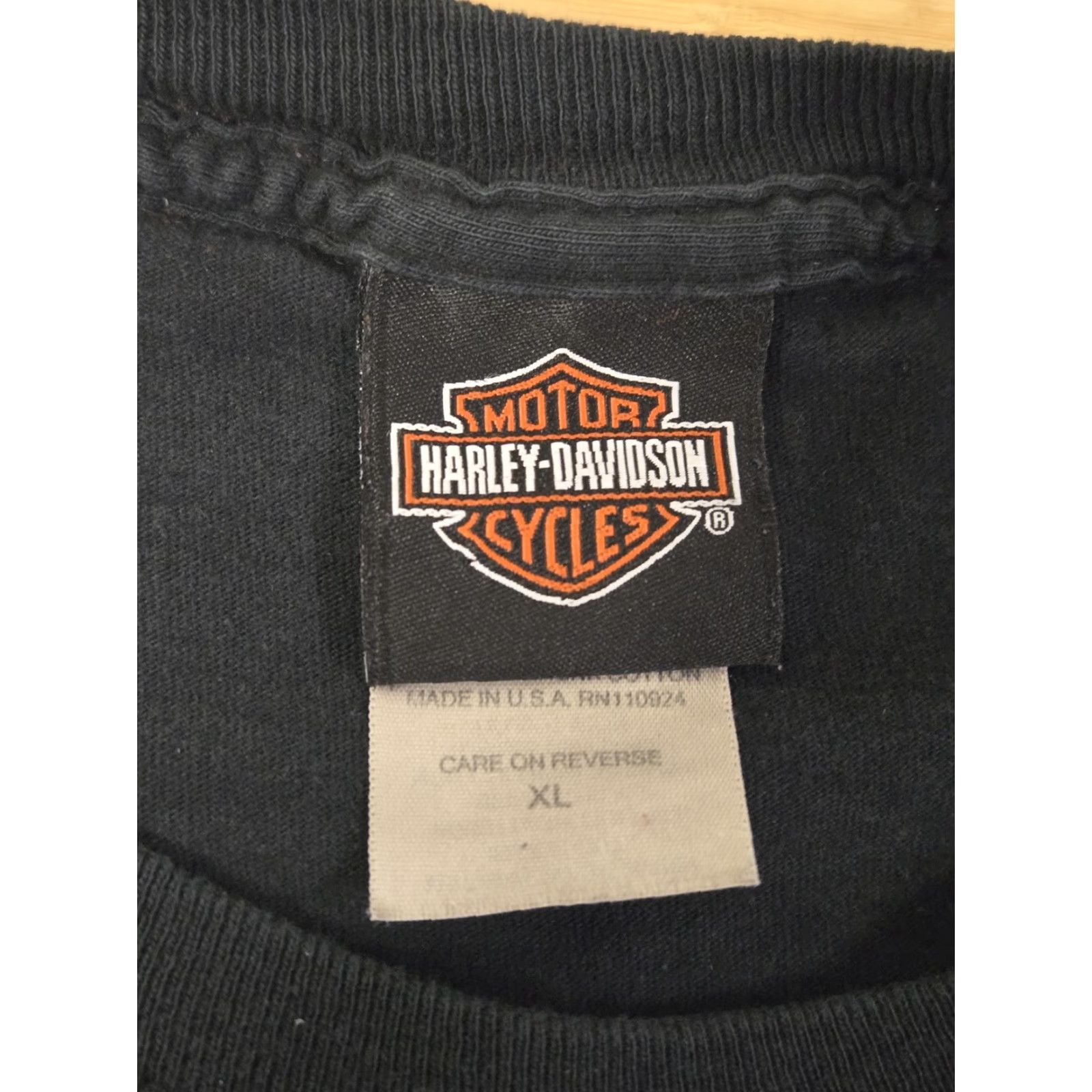 Harley Davidson Harley-Davidson Shirt Mens XL Black Road to Freedom American Flag Motorcycle USA Shirt Size US XL / EU 56 / 4 - 3 Thumbnail