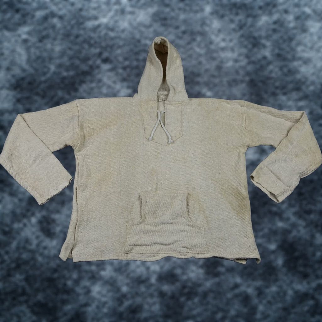 Vintage VINTAGE Venice Beach Hoodie Mens L Beige Cotton Hooded 90s Beach Sports Graphic Print PullOver Size US L / EU 52-54 / 3 - 1 Thumbnail