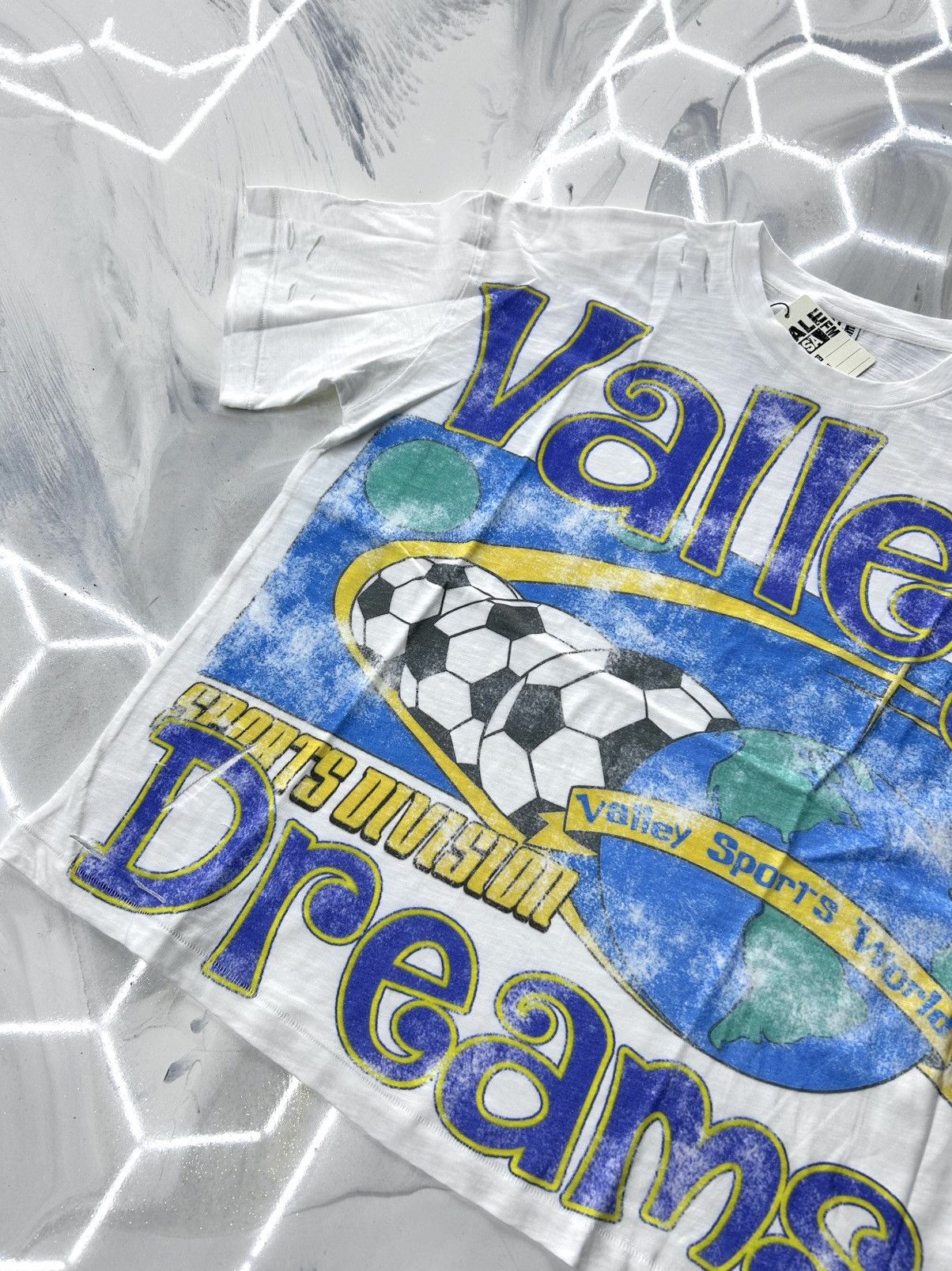 Vale Vale Futball Tee White Blue Yellow Size L Size US L / EU 52-54 / 3 - 4 Thumbnail