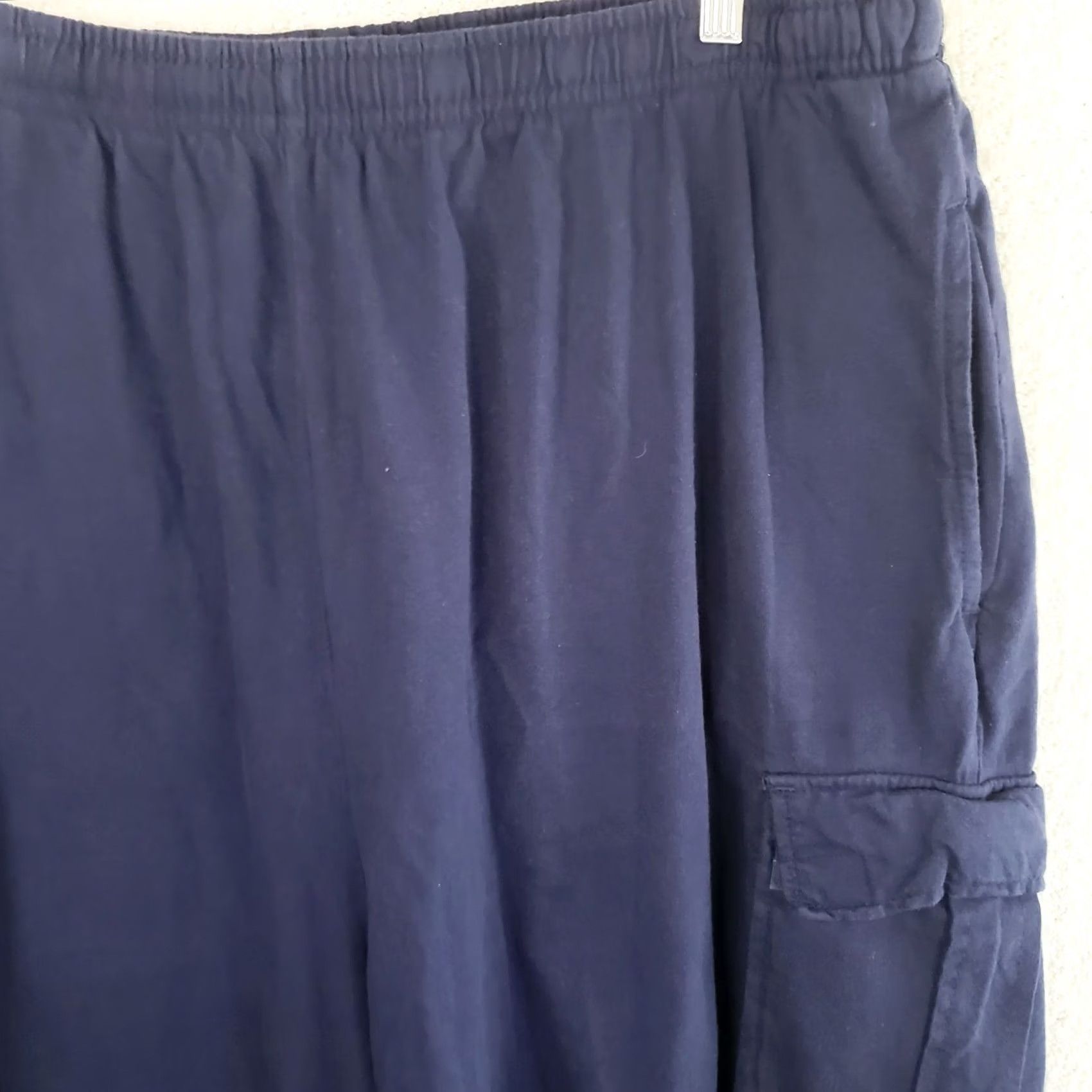 Vintage VINTAGE King Size 3XLT Big & Tall Men's Shorts Blue Drawstring Pocketed 13" Inseam Cotton Polyester Size US 39 - 3 Thumbnail