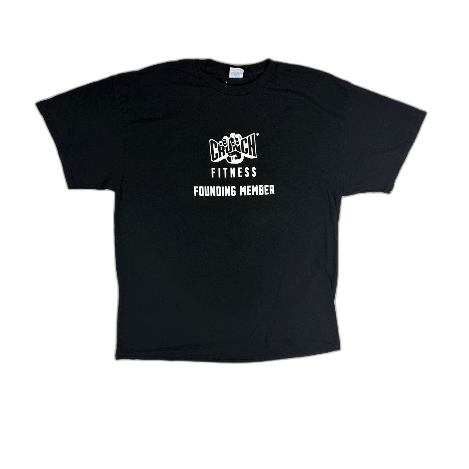 Gildan Crunch Fitness T-Shirt XL Black Founding Member Gym Workout Size US XL / EU 56 / 4 - 5 Thumbnail