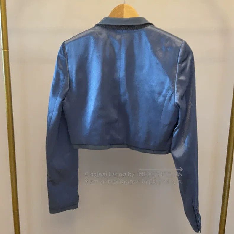 Fendi Fendi Blue Satin-Like Work Suit Jacket Size S / US 4 / IT 40 - 2 Thumbnail