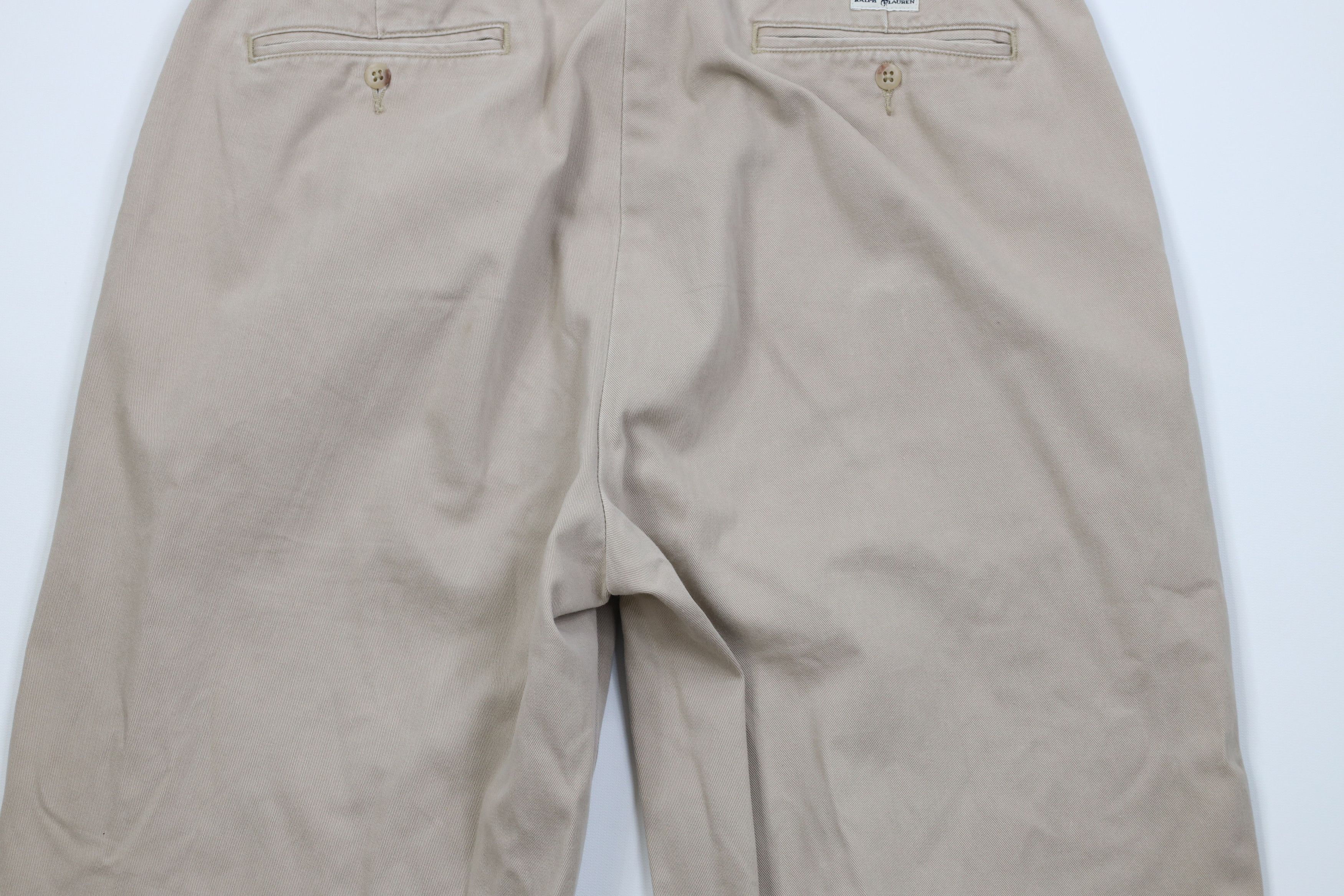 Ralph Lauren Vintage 90s Ralph Lauren Wide Leg Chino Pants Beige Cotton Size US 34 / EU 50 - 12 Thumbnail
