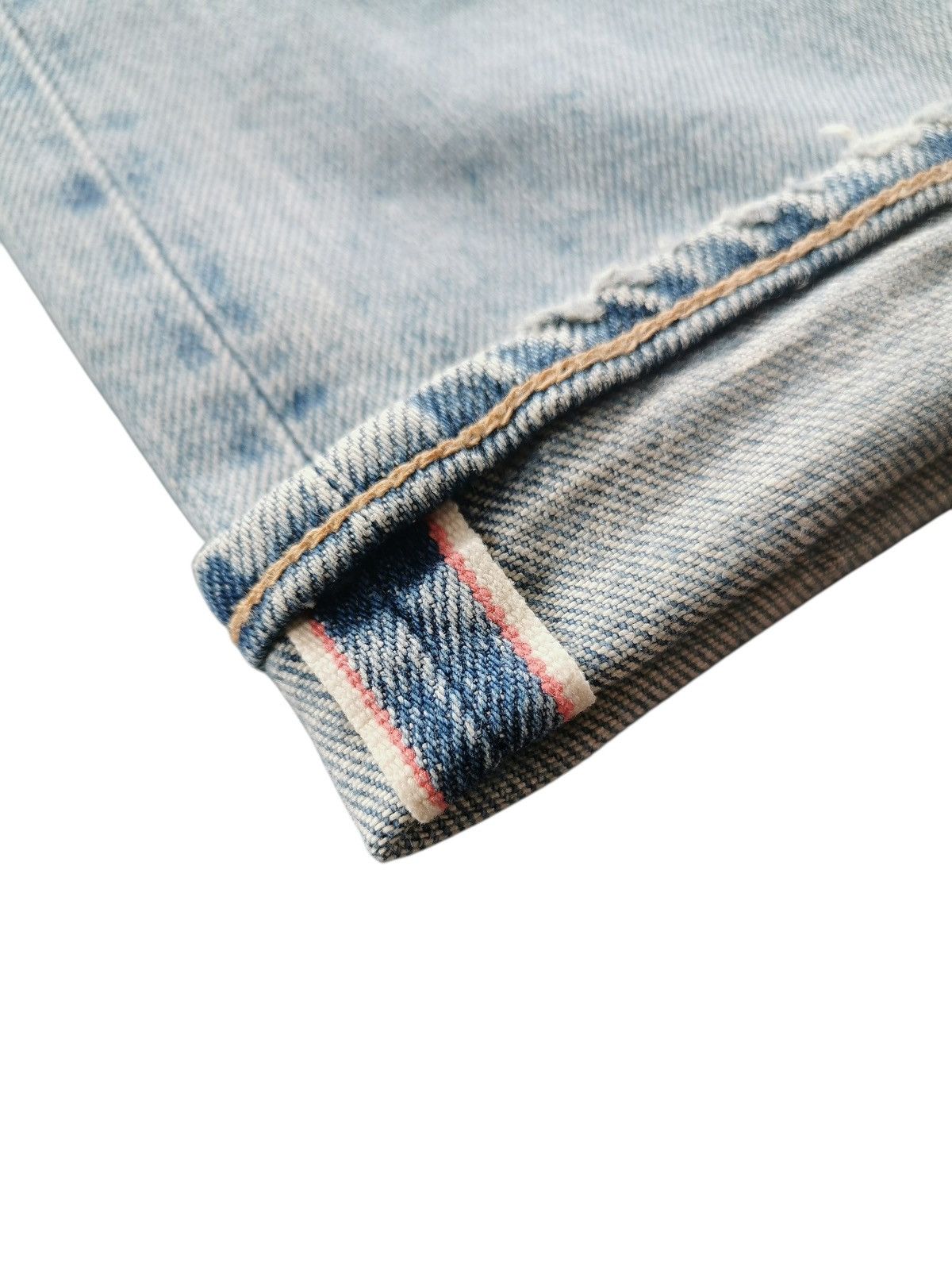 monkey time Monkey Time Chitch Punk Blue Shred Selvedge Jeans Size US 31 - 3 Thumbnail