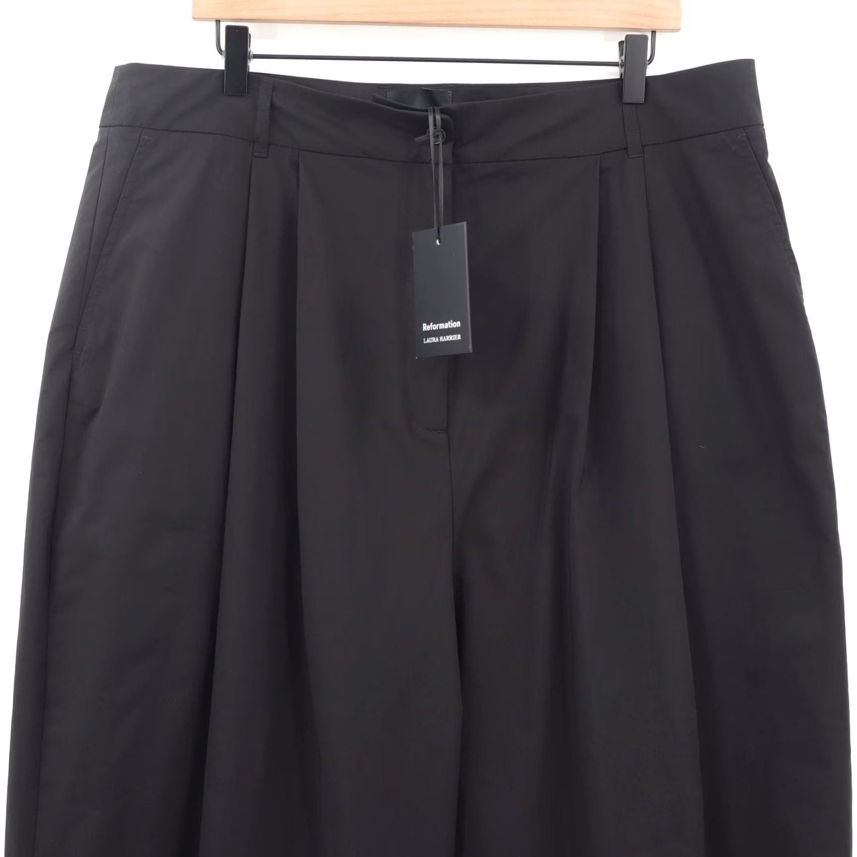 Reformation Reformation x Laura Harrier Women's Danielle Oversized Trousers Black Sz 12 NEW Size 34" / US 12 / IT 48 - 4 Thumbnail