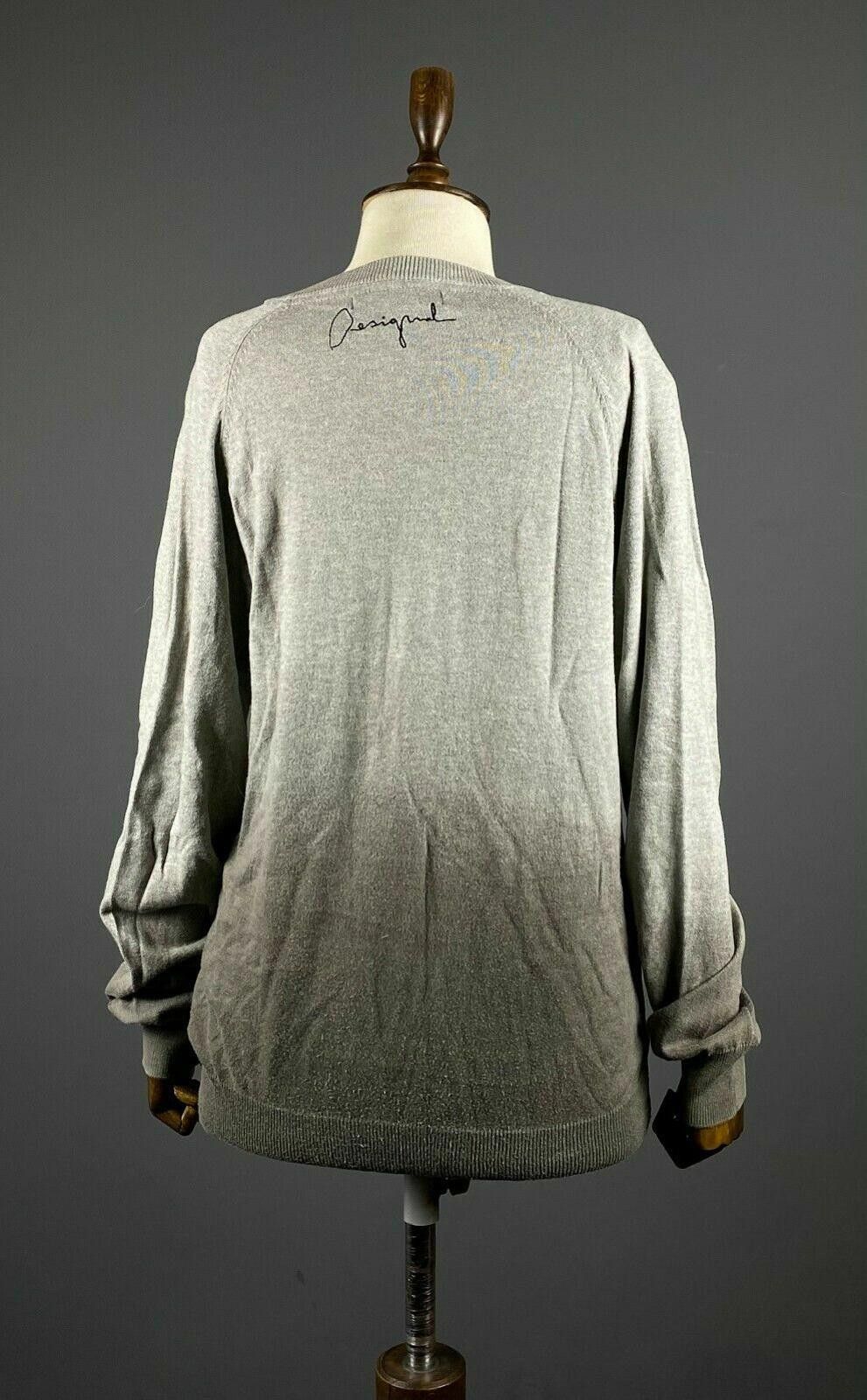 Desigual Ladies Desigual Why Grey Crew Neck Jumper Sweater Size L Size L / US 10 / IT 46 - 5 Thumbnail