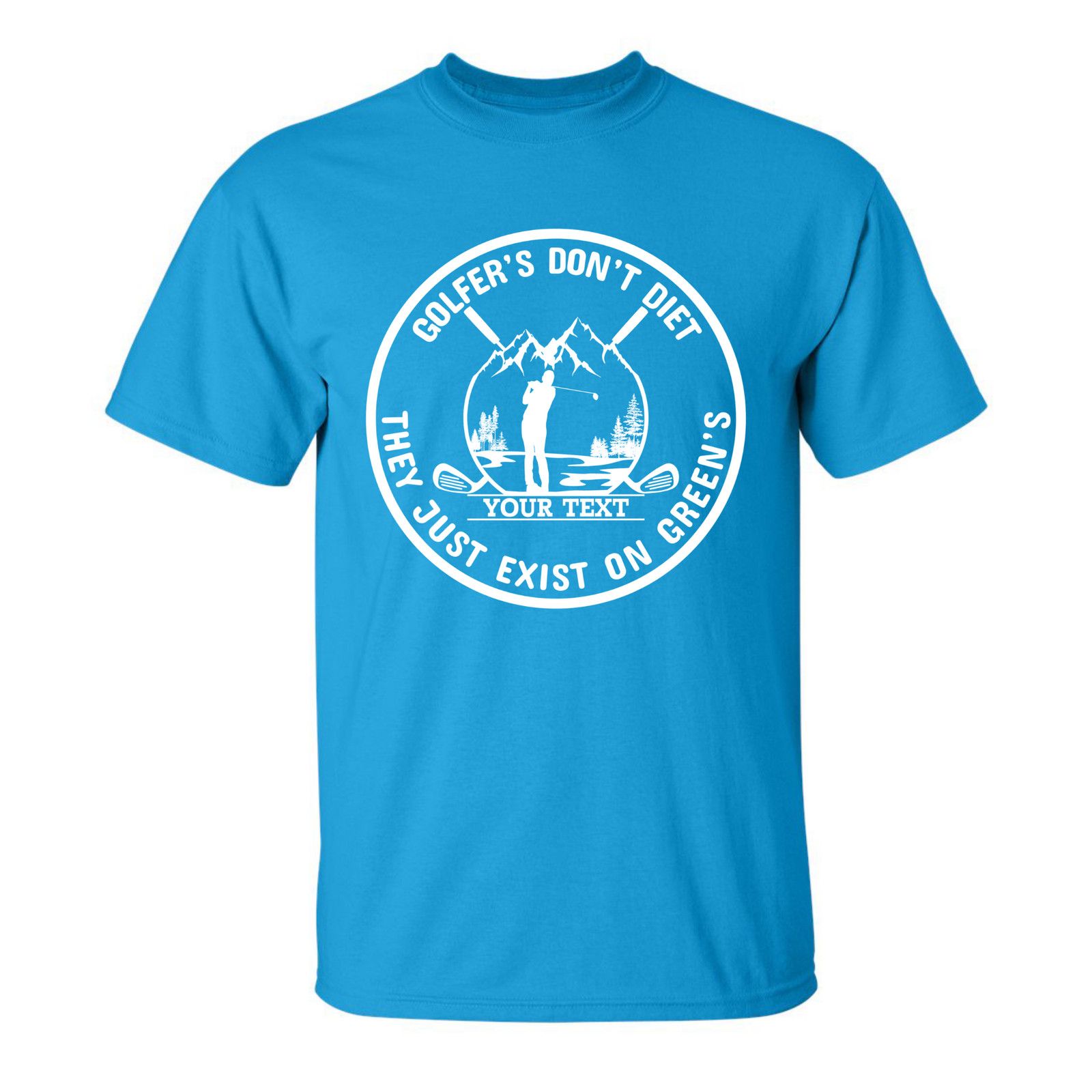 Gildan Golfers Don't Diet Custom Name Funny Swinging Golfer T-Shirt Size US XL / EU 56 / 4 - 16 Thumbnail