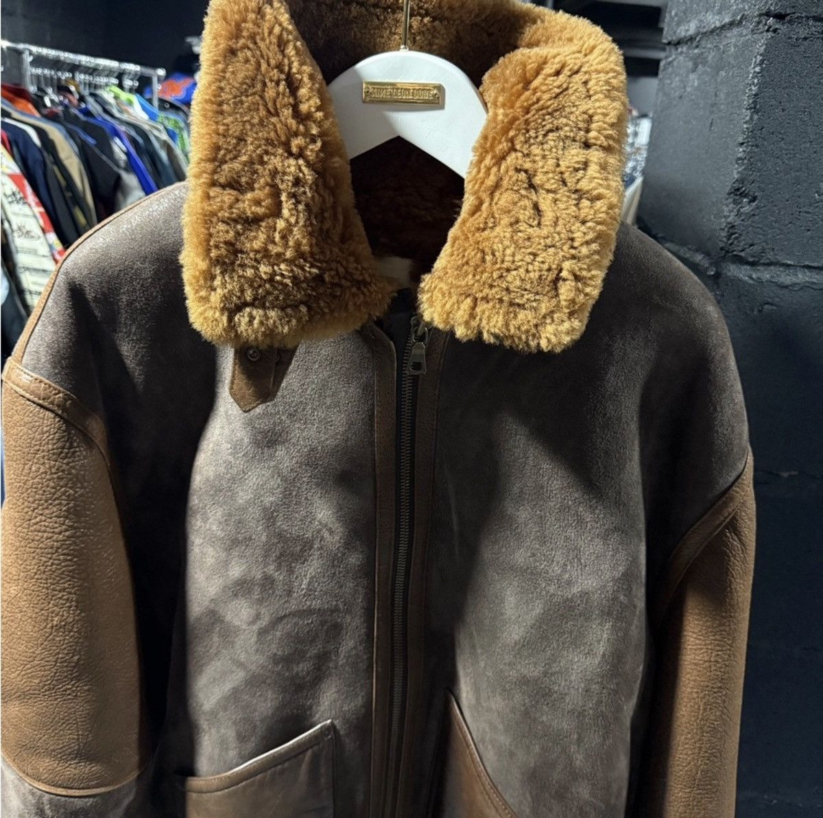 Aime Leon Dore Aimé Leon Dore Hooded Shearling Jacket Brown Chestnut 2XL Size US XXL / EU 58 / 5 - 4 Thumbnail