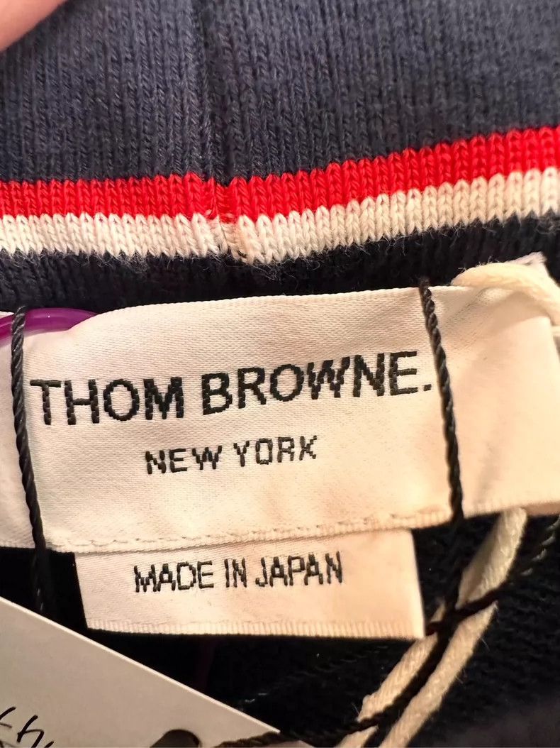 Thom Browne Thom browne Size 3 Dark blue four-striped drawstring trous Size US 30 / EU 46 - 4 Thumbnail
