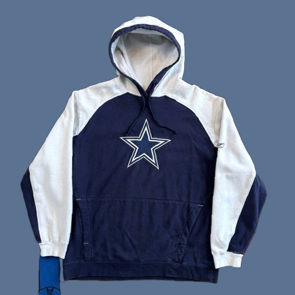 Reebok VINTAGE Reebok Hoodie Sweatshirt Dallas Cowboys Blue Size L Embroidered NFL Y2K Sports Football Men Size US L / EU 52-54 / 3 - 1 Thumbnail