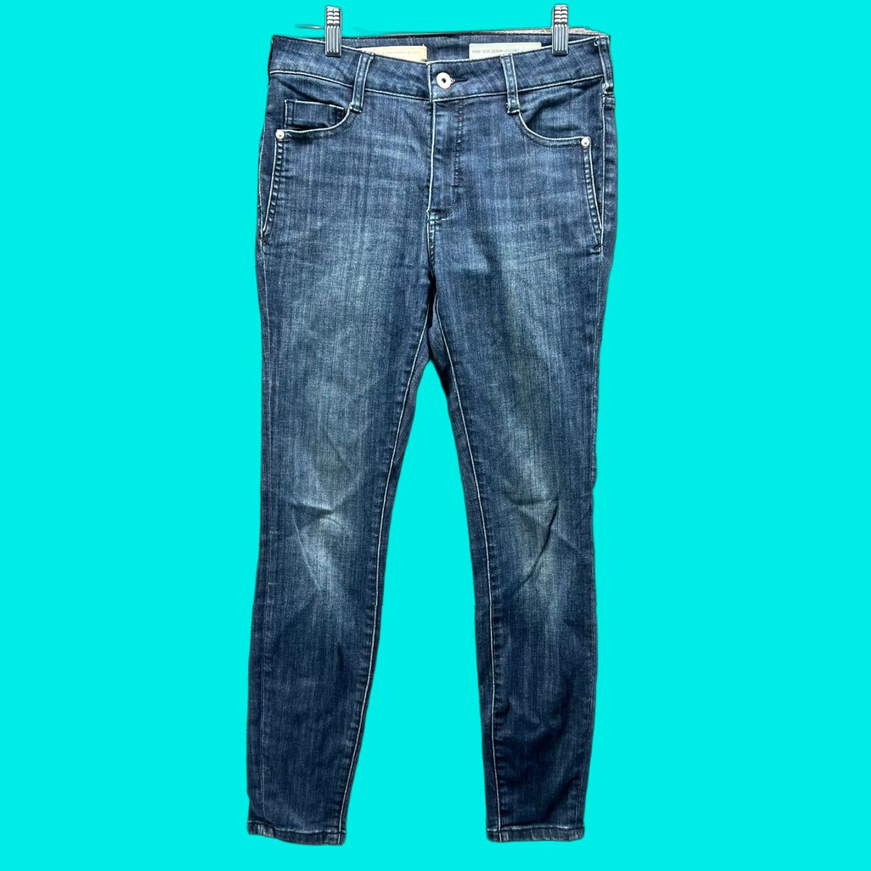 Anthropologie Anthropologie Jeans Womens 27 Blue Denim High Rise Pilcro and The Letter Press Skinny Regular Pockets Stretch Size 27" / US 4 / IT 40 - 1 Thumbnail