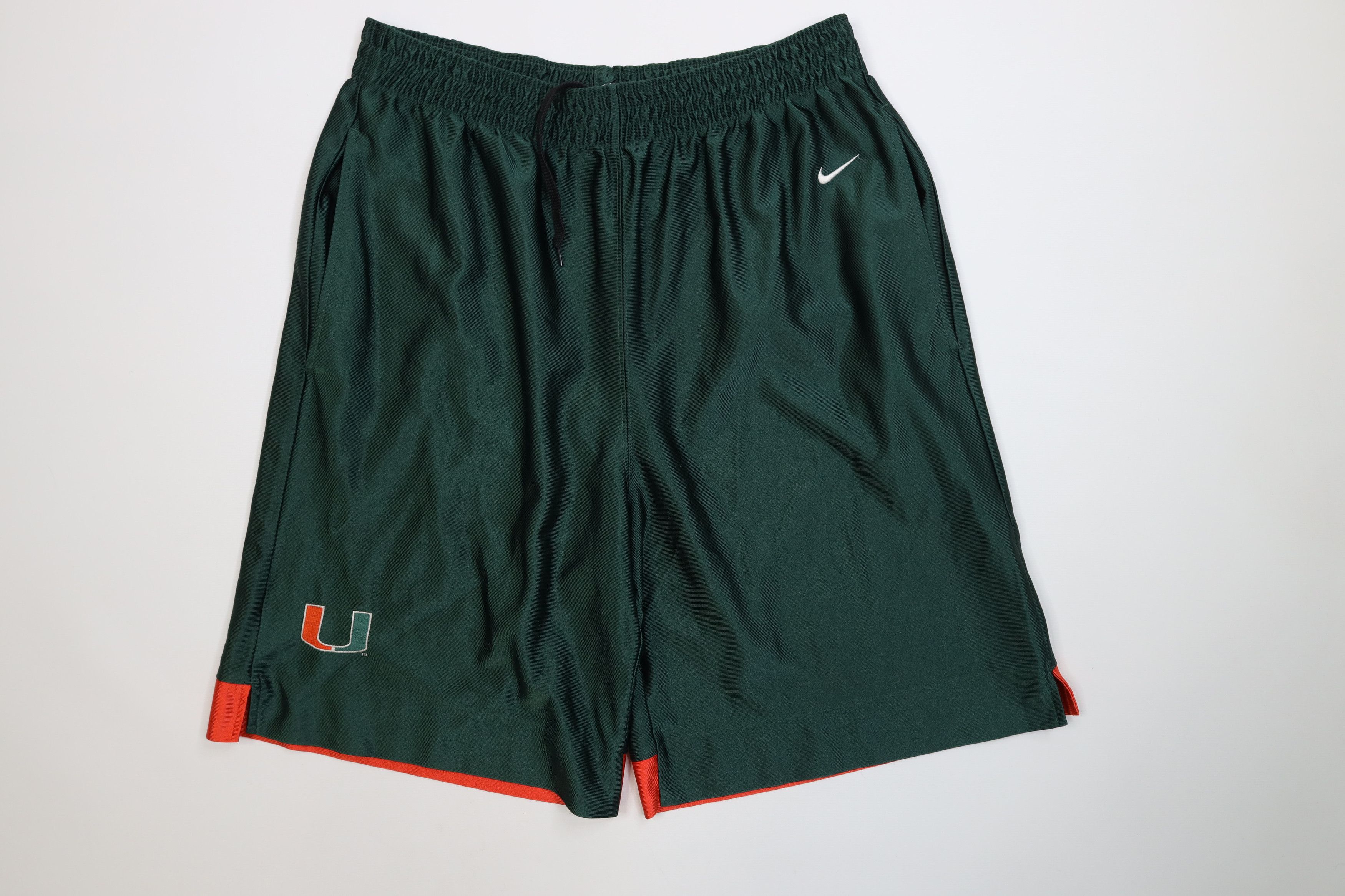Nike Vintage Nike Scott Mini Swoosh University of Miami Shorts Size US 34 / EU 50 - 1 Thumbnail