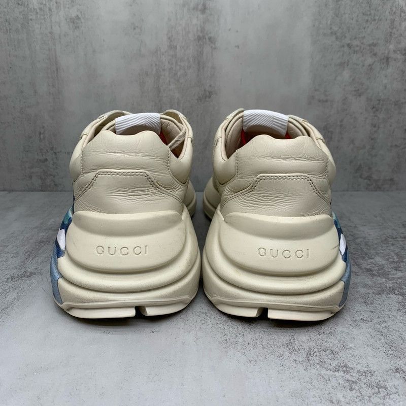 Gucci Gucci Rhyton Wave Print Low-Top Sneakers - Size US 8 / EU 41 - 3 Thumbnail