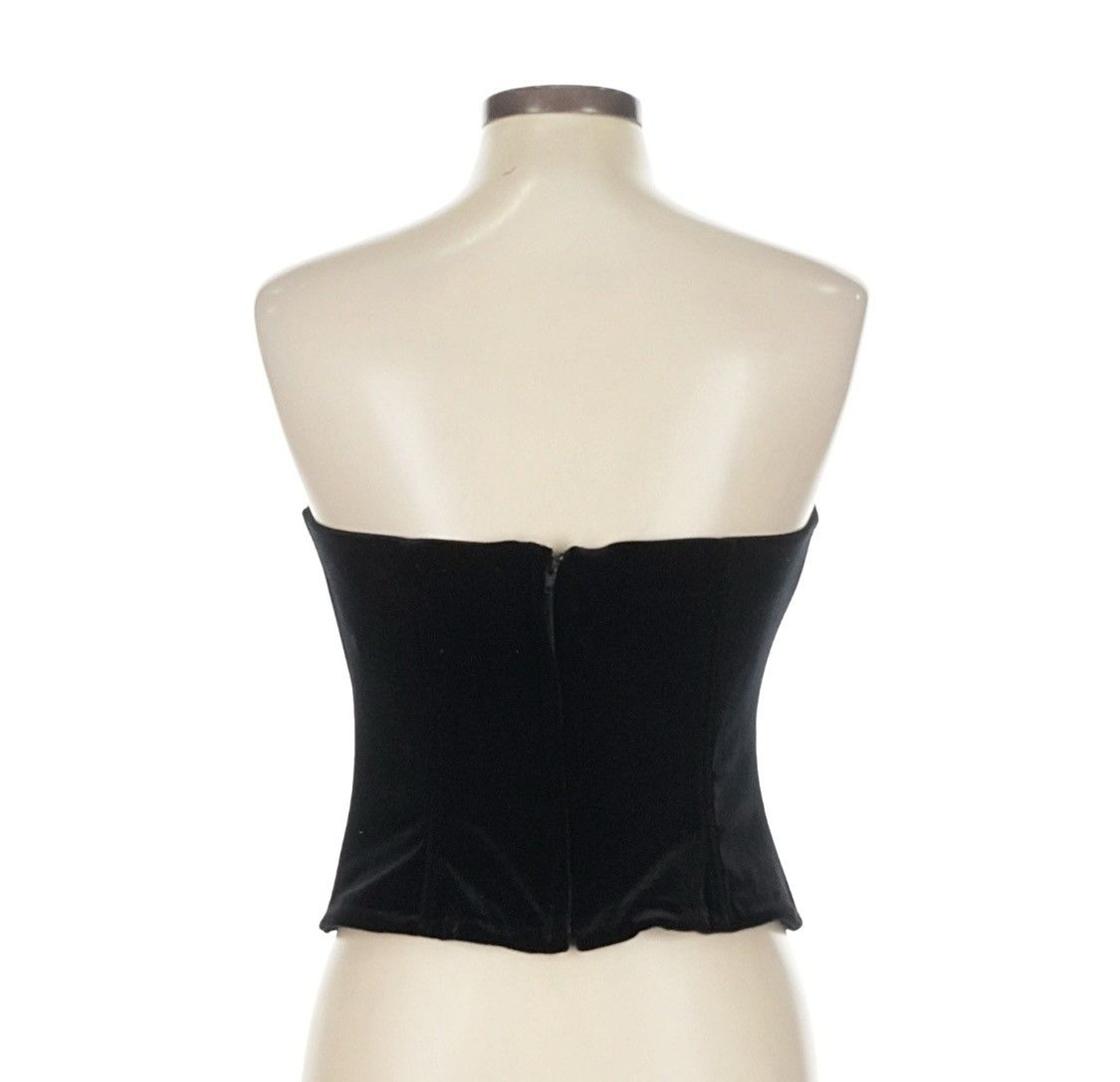 Vintage Black Velvet Tube Top Size L / US 10 / IT 46 - 2 Thumbnail