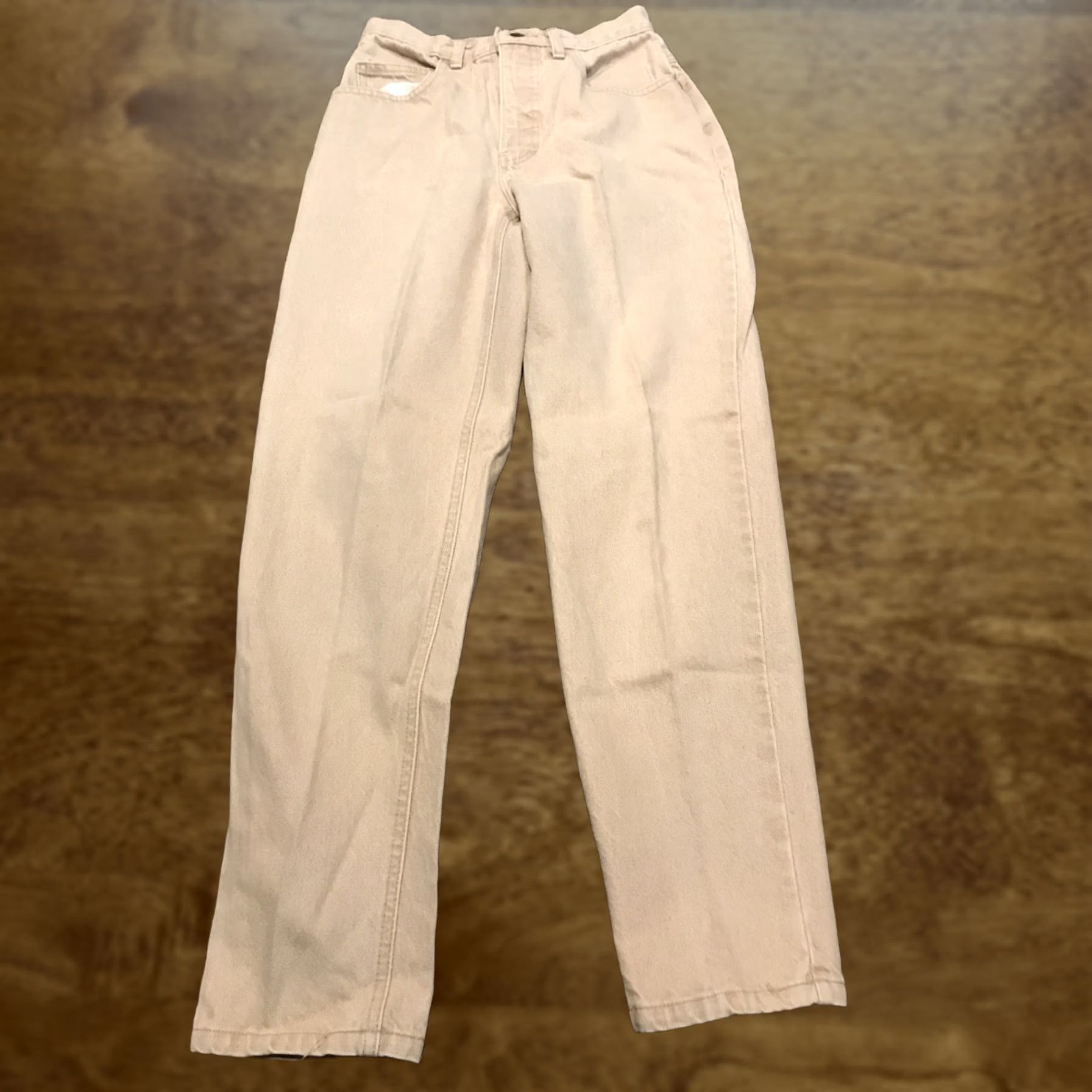 Vintage VINTAGE Moda International The London Jeans Jeans Beige 4 25in 28in Women Straight B23 Mens Womens Girls Size 27" / US 4 / IT 40 - 1 Thumbnail