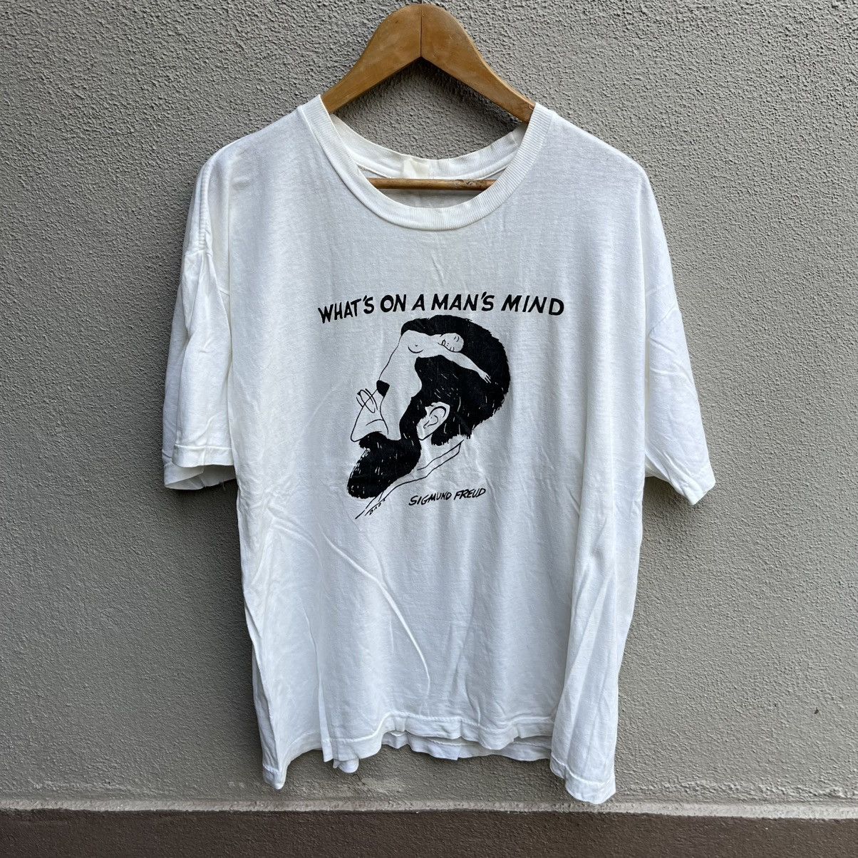 Arts & Science Vintage 90s SIGMUND FREUD photo art tee Size US XL / EU 56 / 4 - 1 Thumbnail