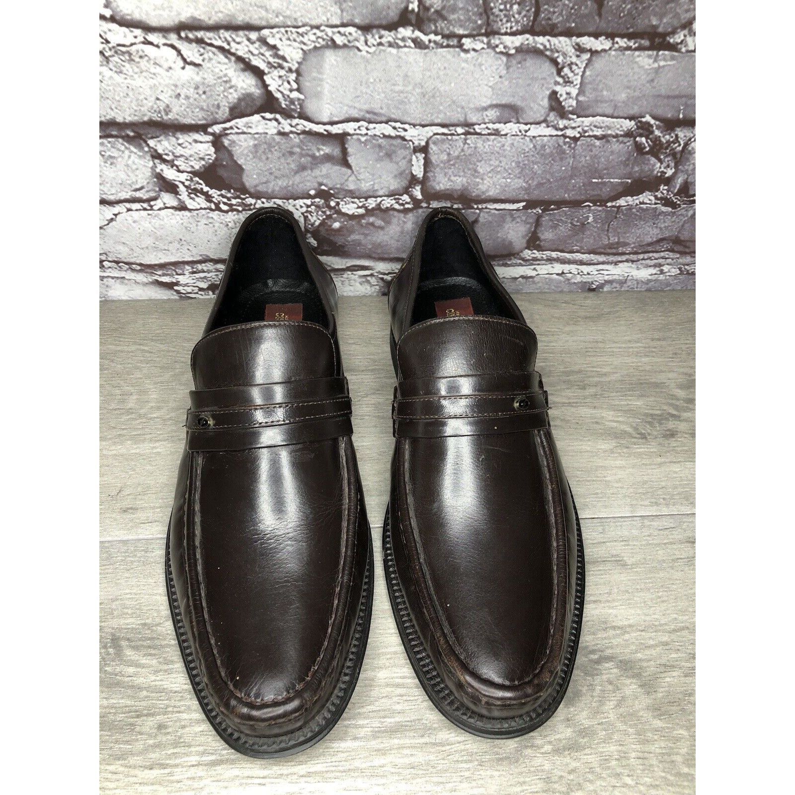 Other Clifford James Brown Leather Slip On Dress Loafers Shoes Men Size US 10 / EU 43 - 10 Thumbnail