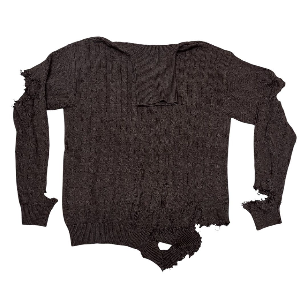 Balenciaga Balenciaga Destroyed Turtleneck Knit Sweater Size US L / EU 52-54 / 3 - 8 Thumbnail