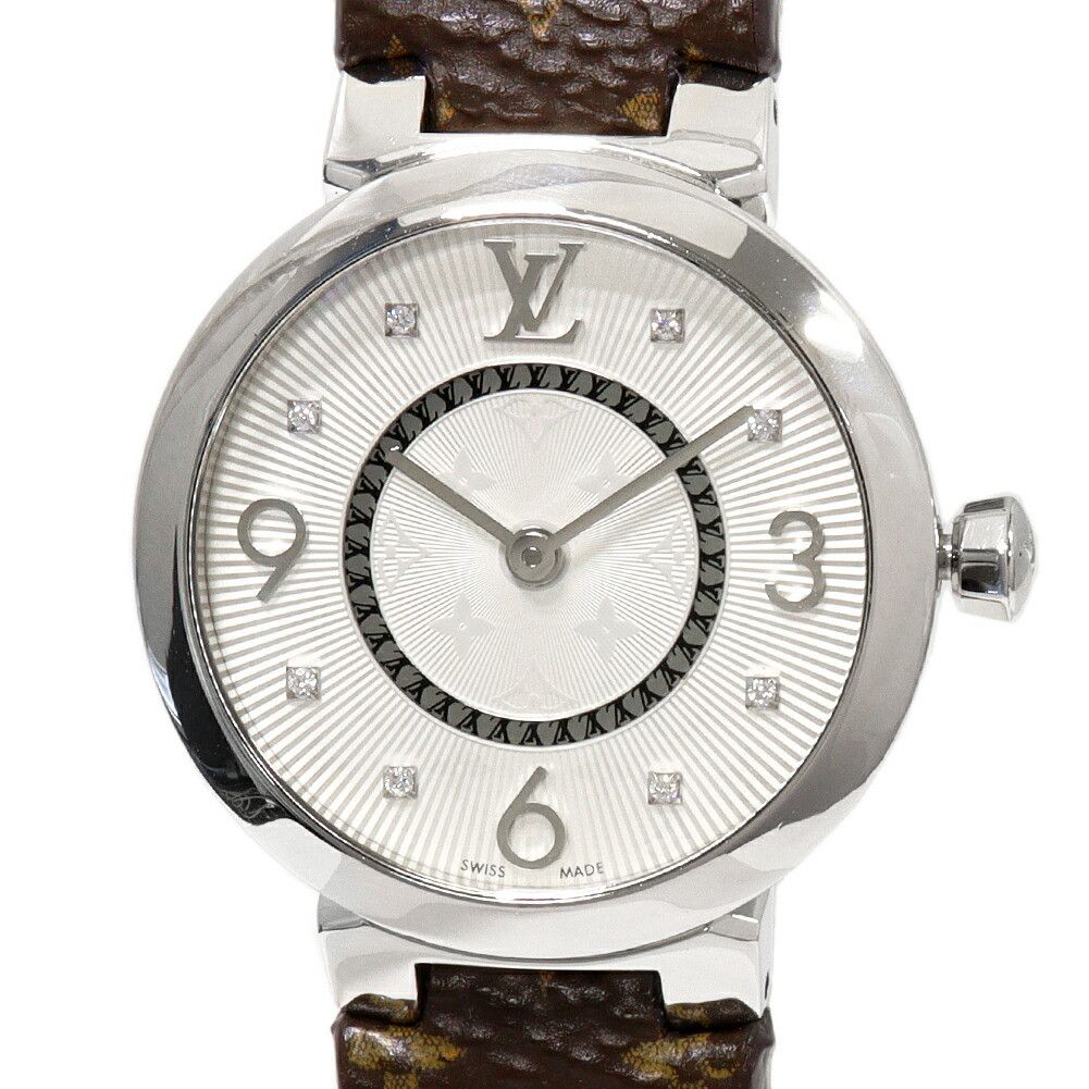 Louis Vuitton Louis Vuitton Louis Vuitton Tambour Slim Stainless Steel Metal Quartz Q12MG DUTY FREE for USA Size ONE SIZE - 1 Thumbnail
