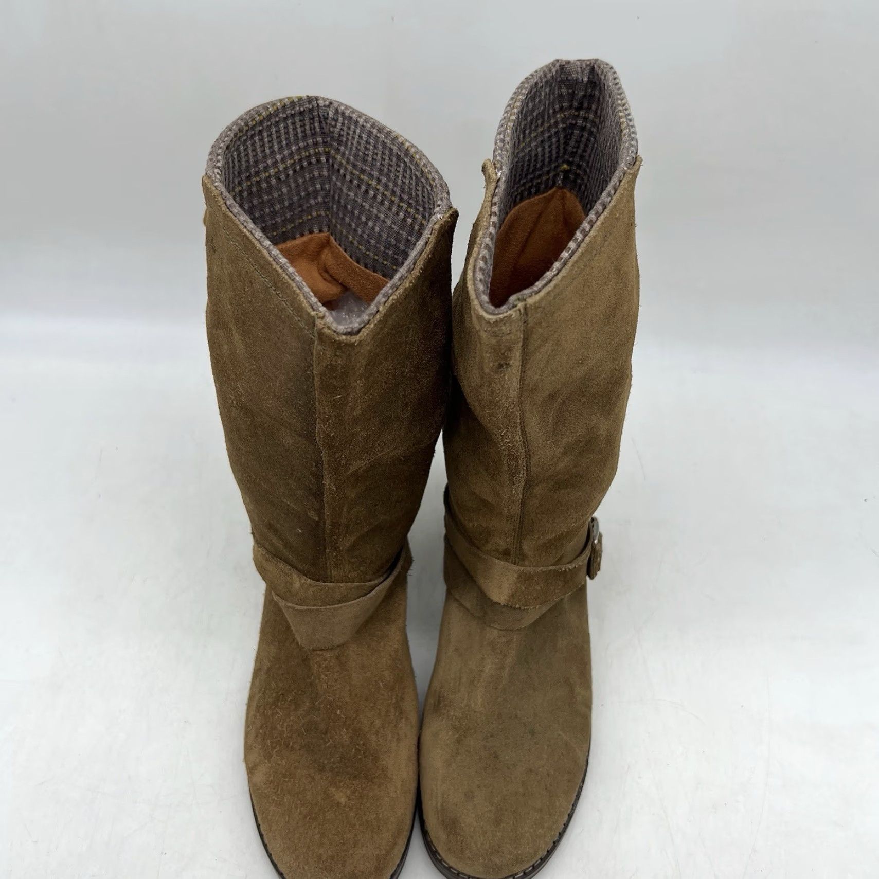 Olukai VINTAGE OluKai Women's Boots Tall Leather Brown Distressed Buckle Harness Size 7 W Outdoor Size US 7 / IT 37 - 4 Thumbnail