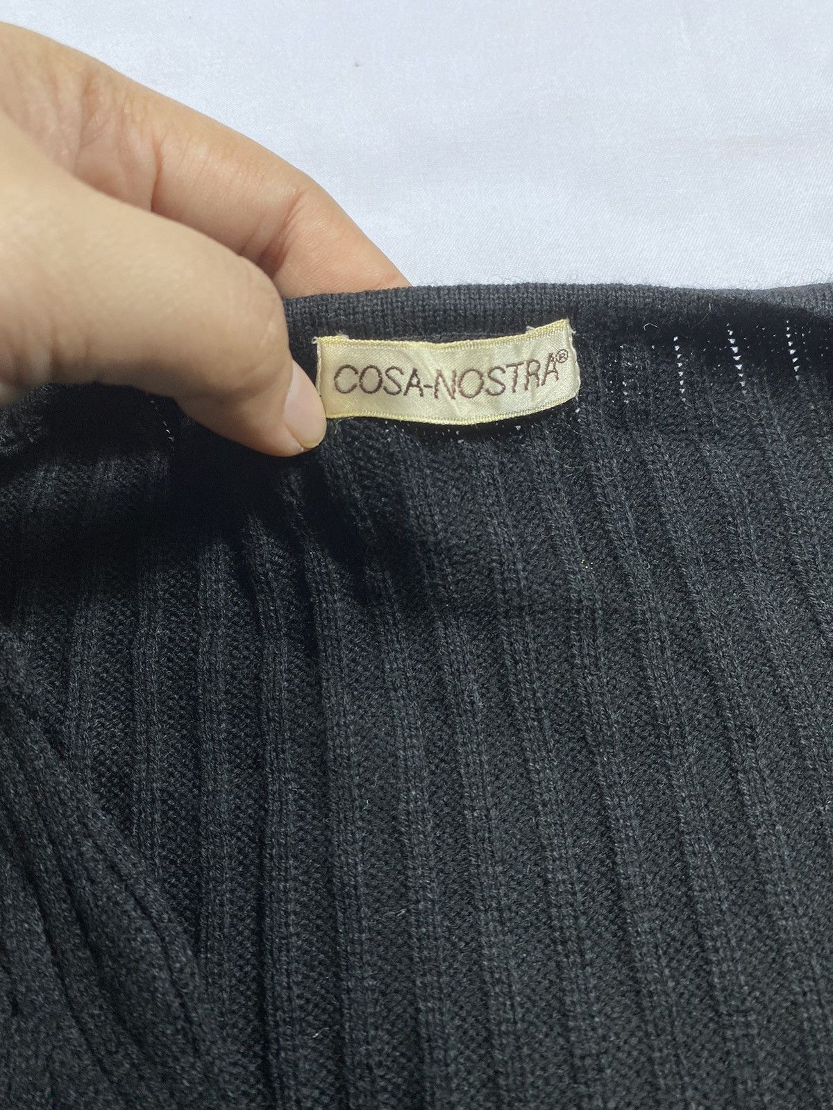 Beauty Beast × Hysteric Glamour × Japanese Brand Japanese Brand Distressed Costa Nostra Knitwear Cobain Style Size US M / EU 48-50 / 2 - 4 Thumbnail