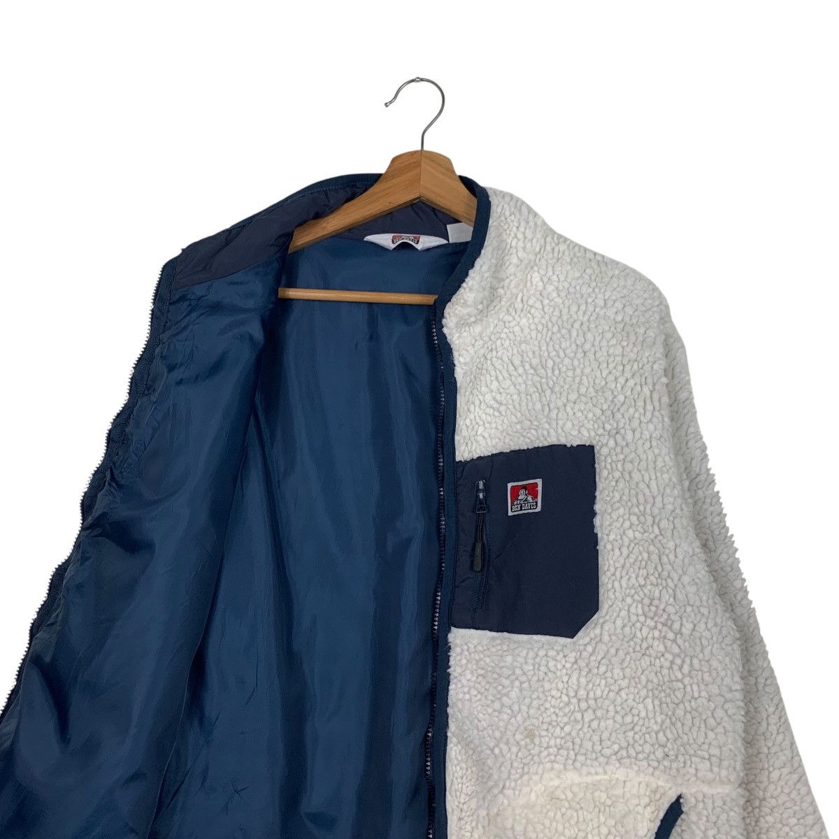 Ben Davis BEN DAVIS Deep Pile White Fleece Jacket #1998-C87 Size US L / EU 52-54 / 3 - 10 Thumbnail
