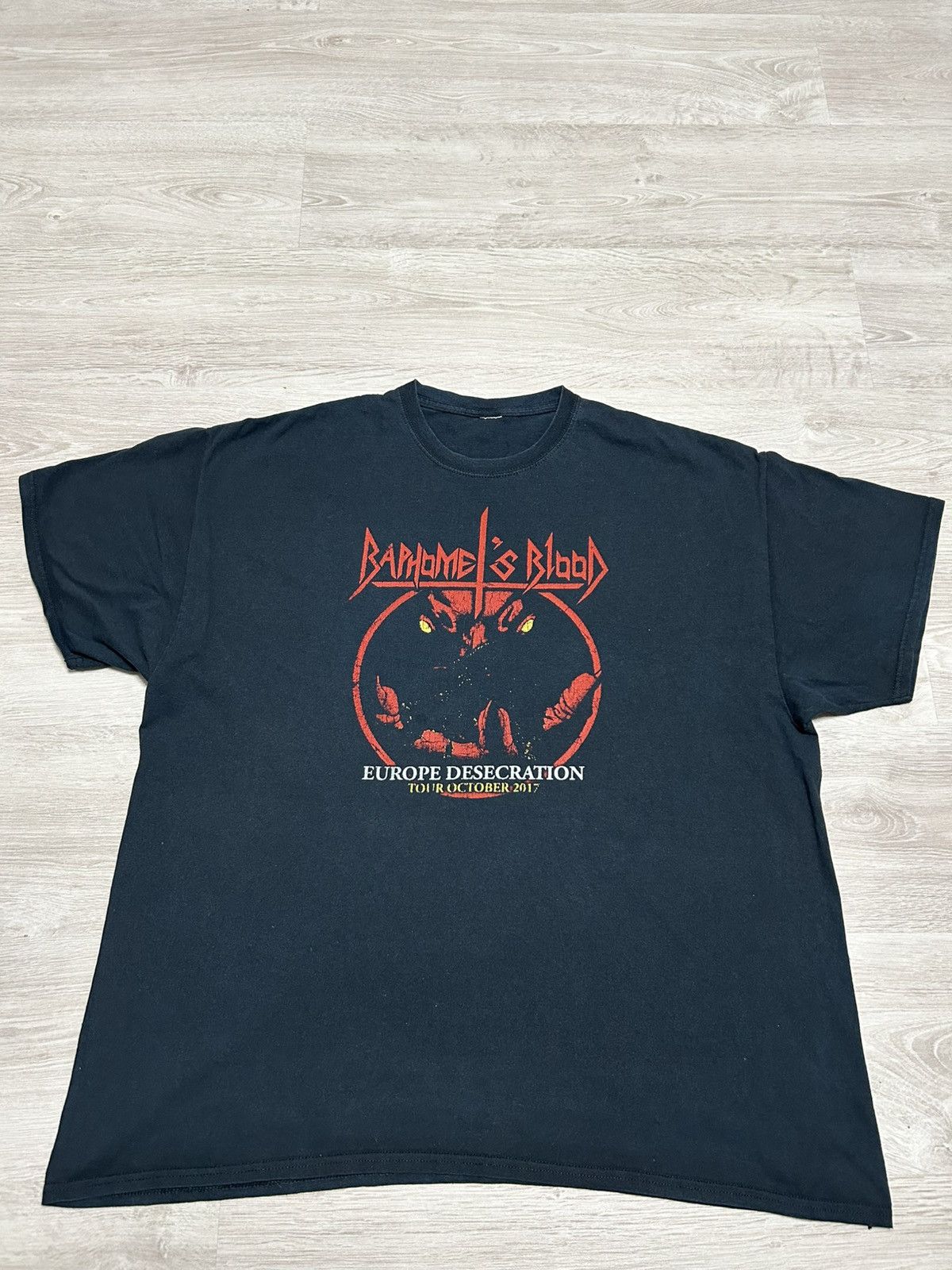 Vintage Baphomes Blood Rock T-shirt Tour Europe 2017 size XXL Size US XXL / EU 58 / 5 - 1 Thumbnail