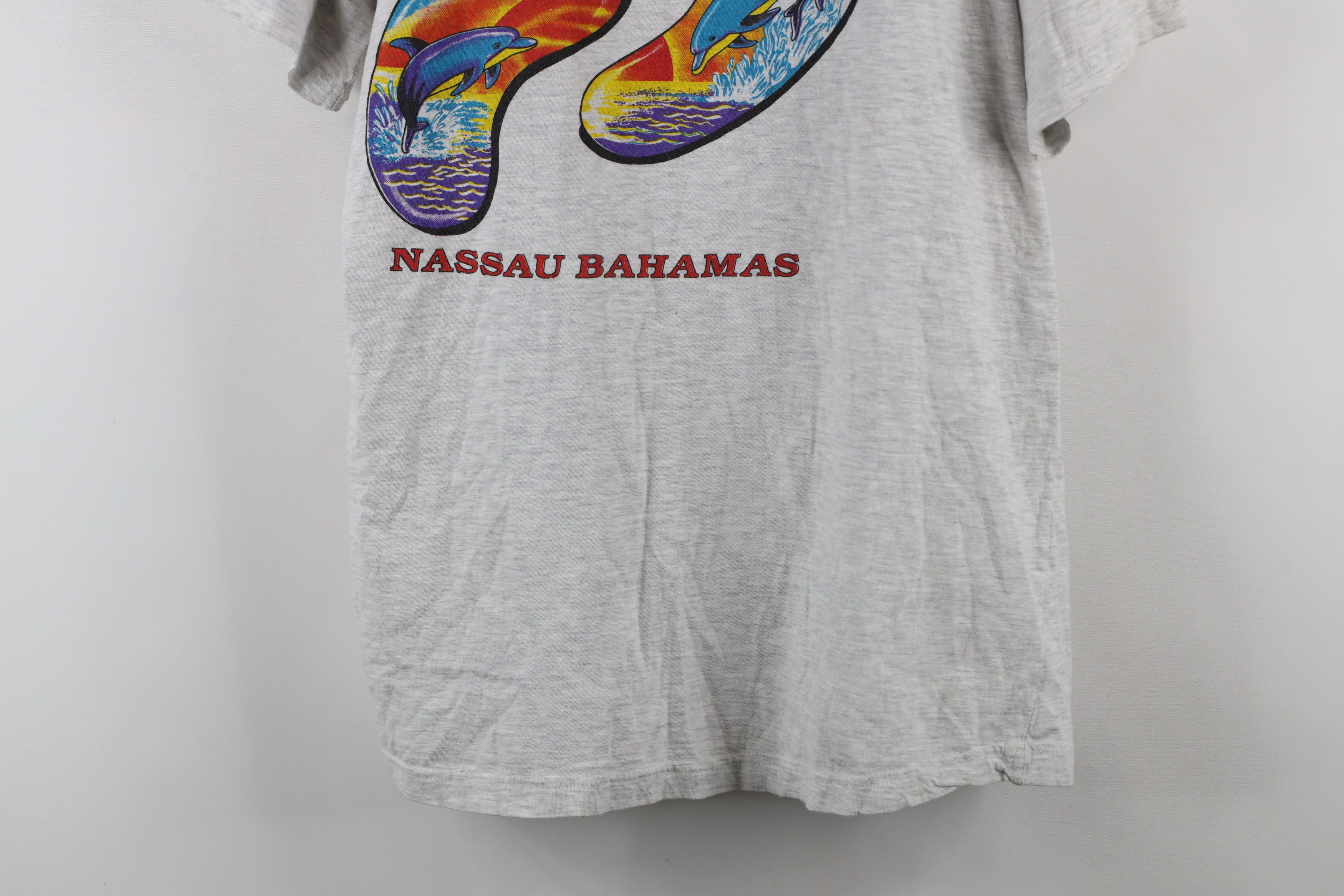 Vintage Vintage 90s Streetwear Nassau Bahamas Dolphin Beach T-Shirt Size US XL / EU 56 / 4 - 3 Thumbnail