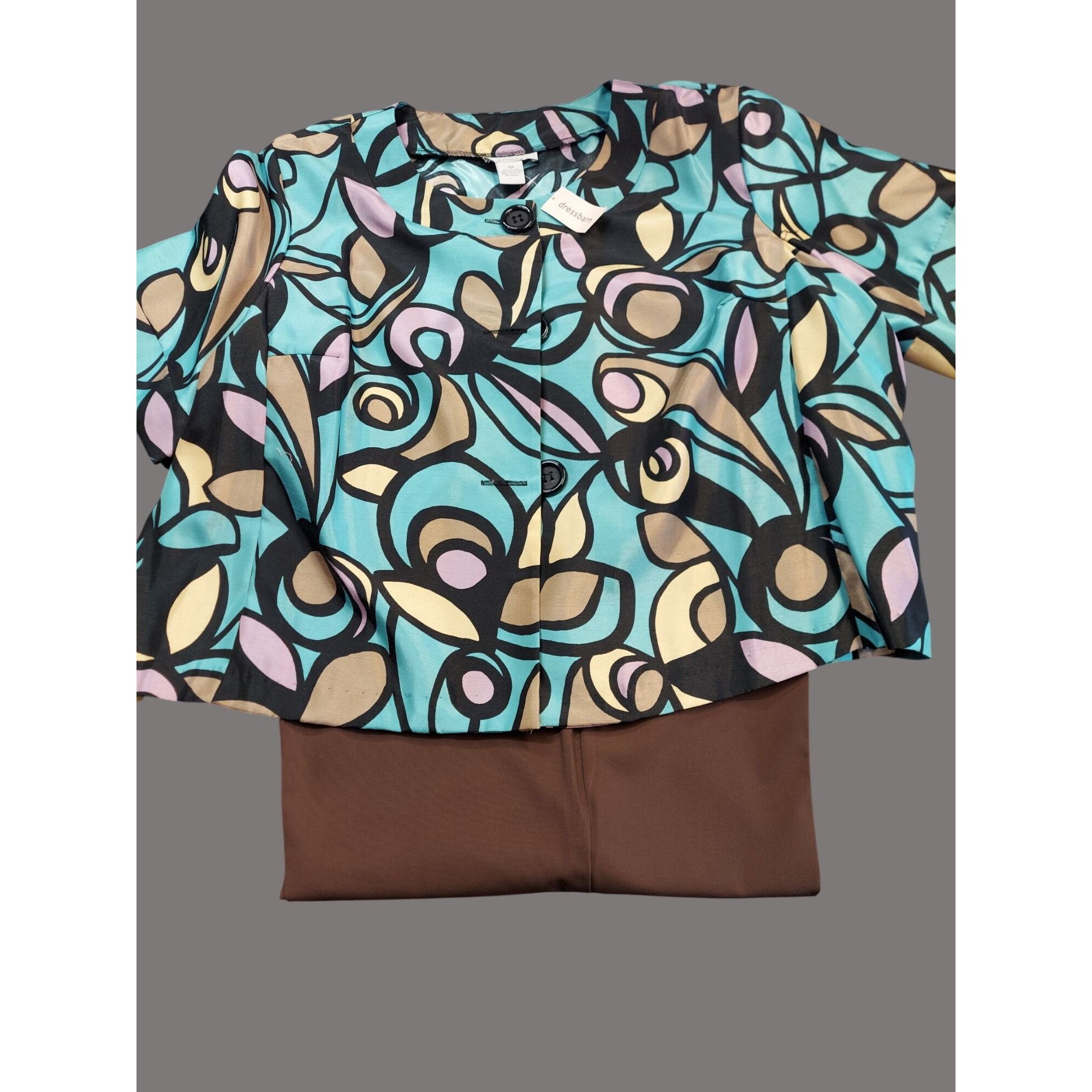 Covington Womens Blouse, Jacket & Pant Set - Plus Size 22x-24x 3XL * F Size 3XL / US 20-22 - 3 Thumbnail