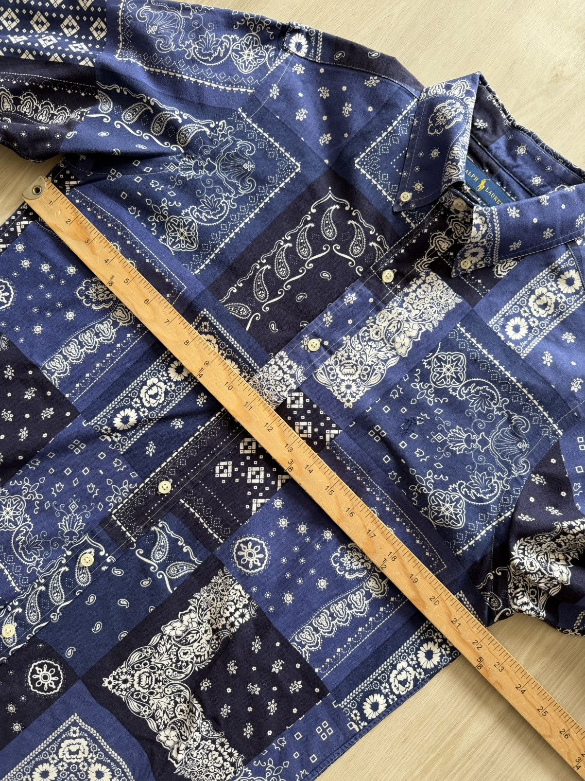 Polo Ralph Lauren Rare Polo Ralph Lauren Paisley Bandana Patchwork Shirt Sz M Size US M / EU 48-50 / 2 - 5 Thumbnail