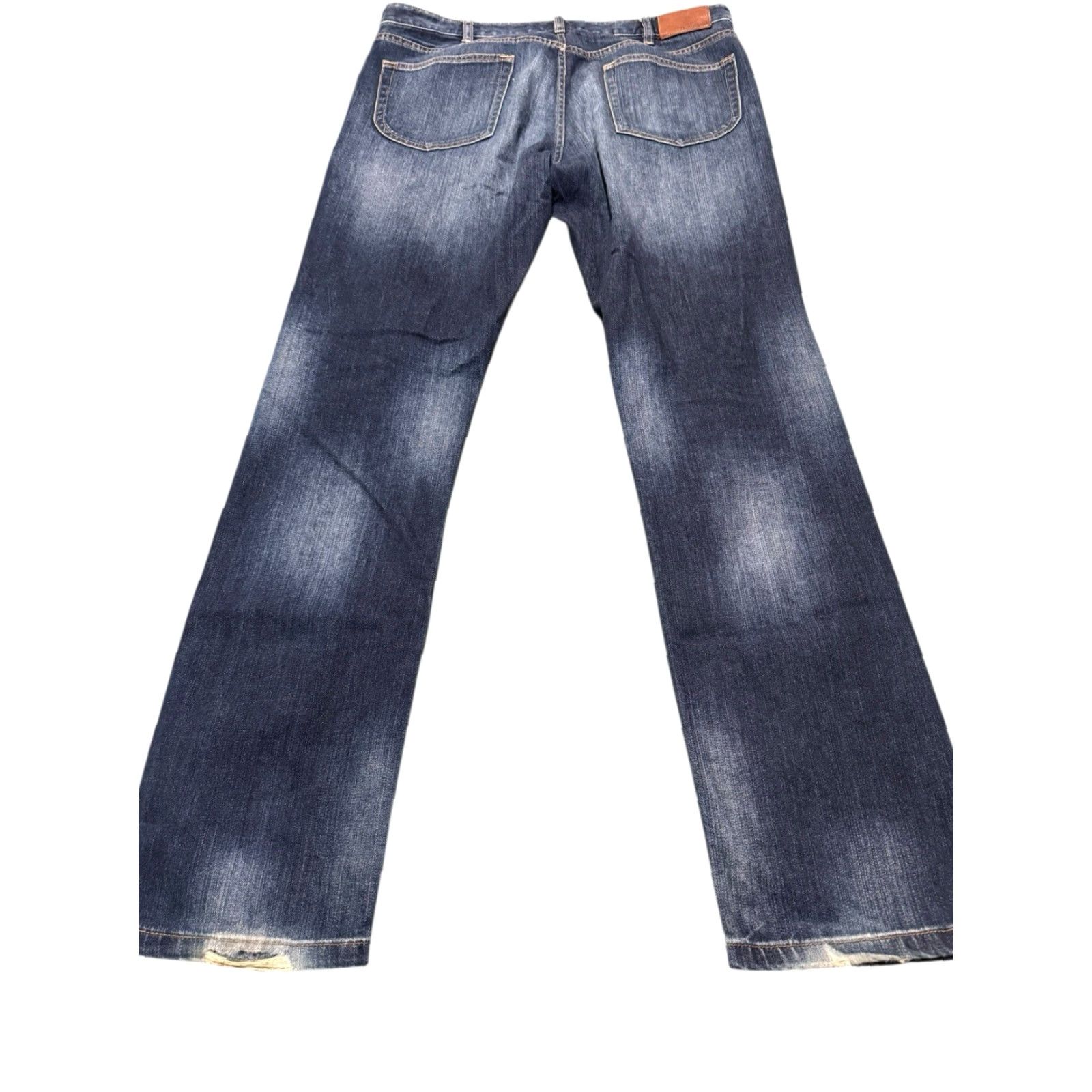 Ermenegildo Zegna ZEGNA SPORT Jeans Men Regular W38 L32 Mercerized Denim 9.5oz Blue 5-Pocket Button Zip Transported Logo Vintage No Size US 36 / EU 52 - 7 Thumbnail