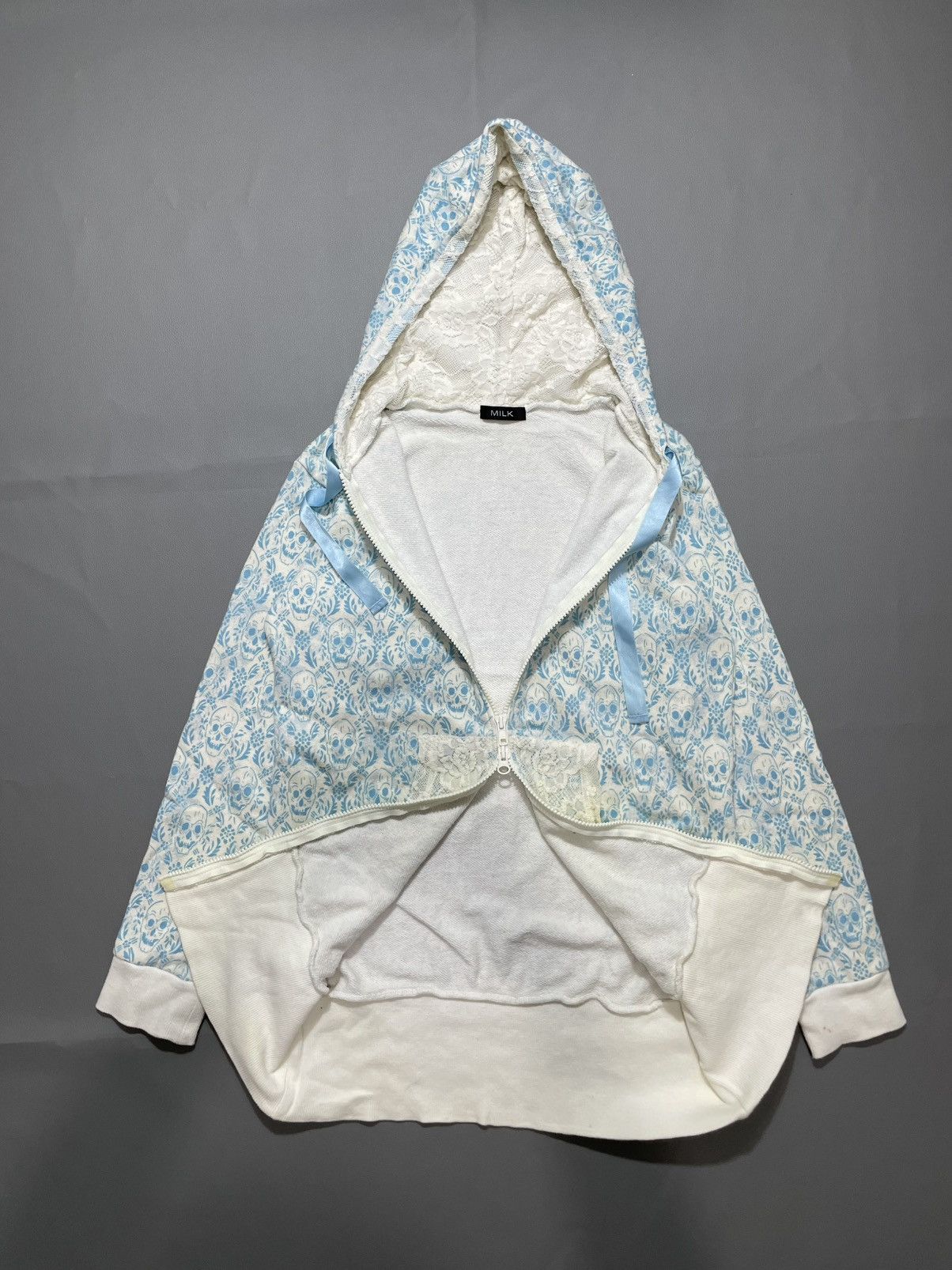 Hysteric Glamour Japanese Flower Lace Up Poem Skull Hoodie Size M / US 6-8 / IT 42-44 - 4 Thumbnail