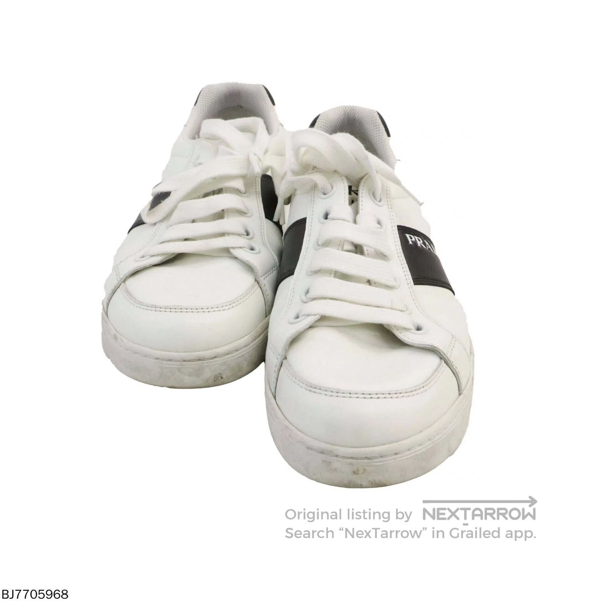 Prada prada logo leather low-top sneakers 6½. Size US 6.5 / EU 39-40 - 3 Thumbnail